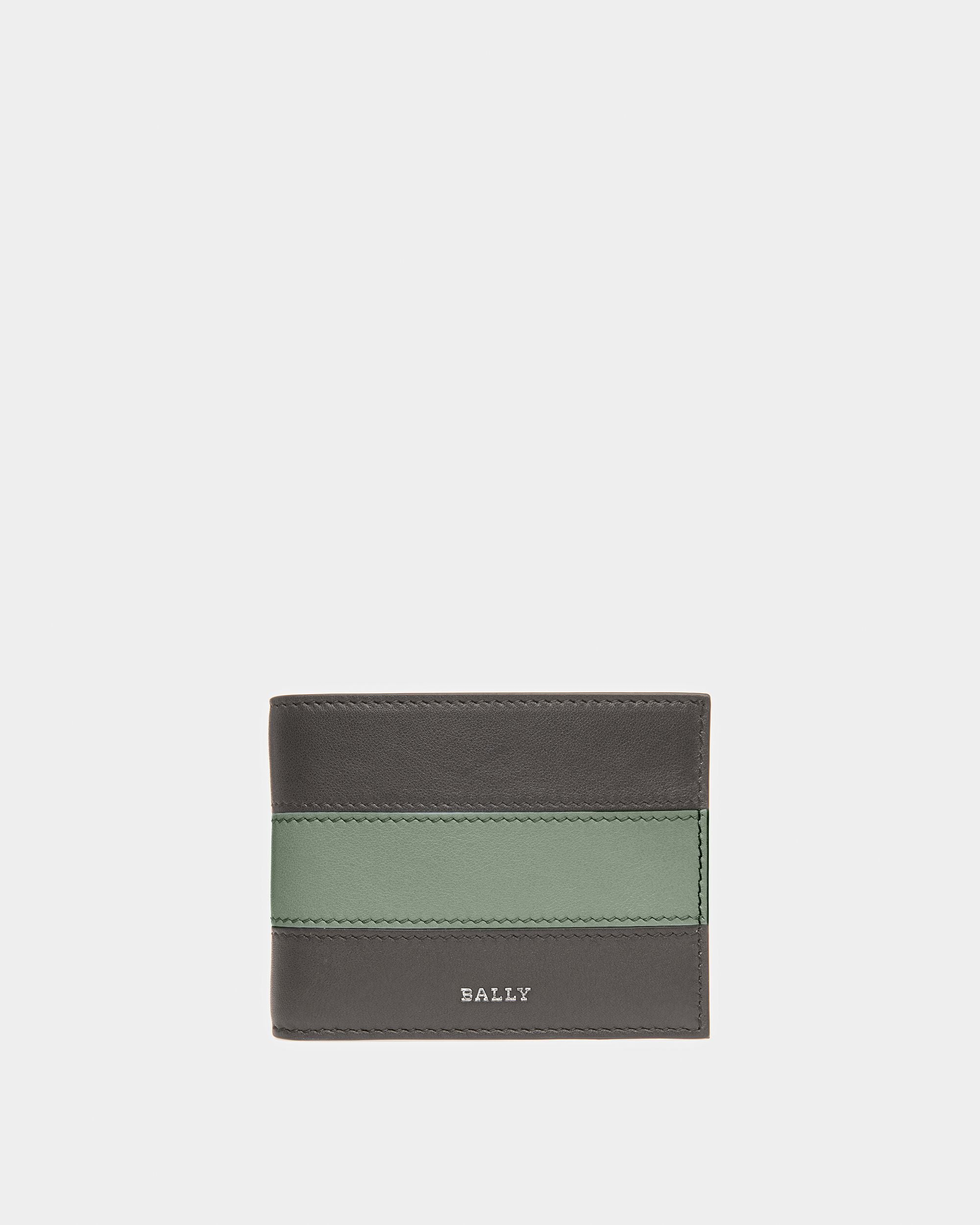 Bevyett Leather Wallet In Black And Sage - Men's - Bally - 01
