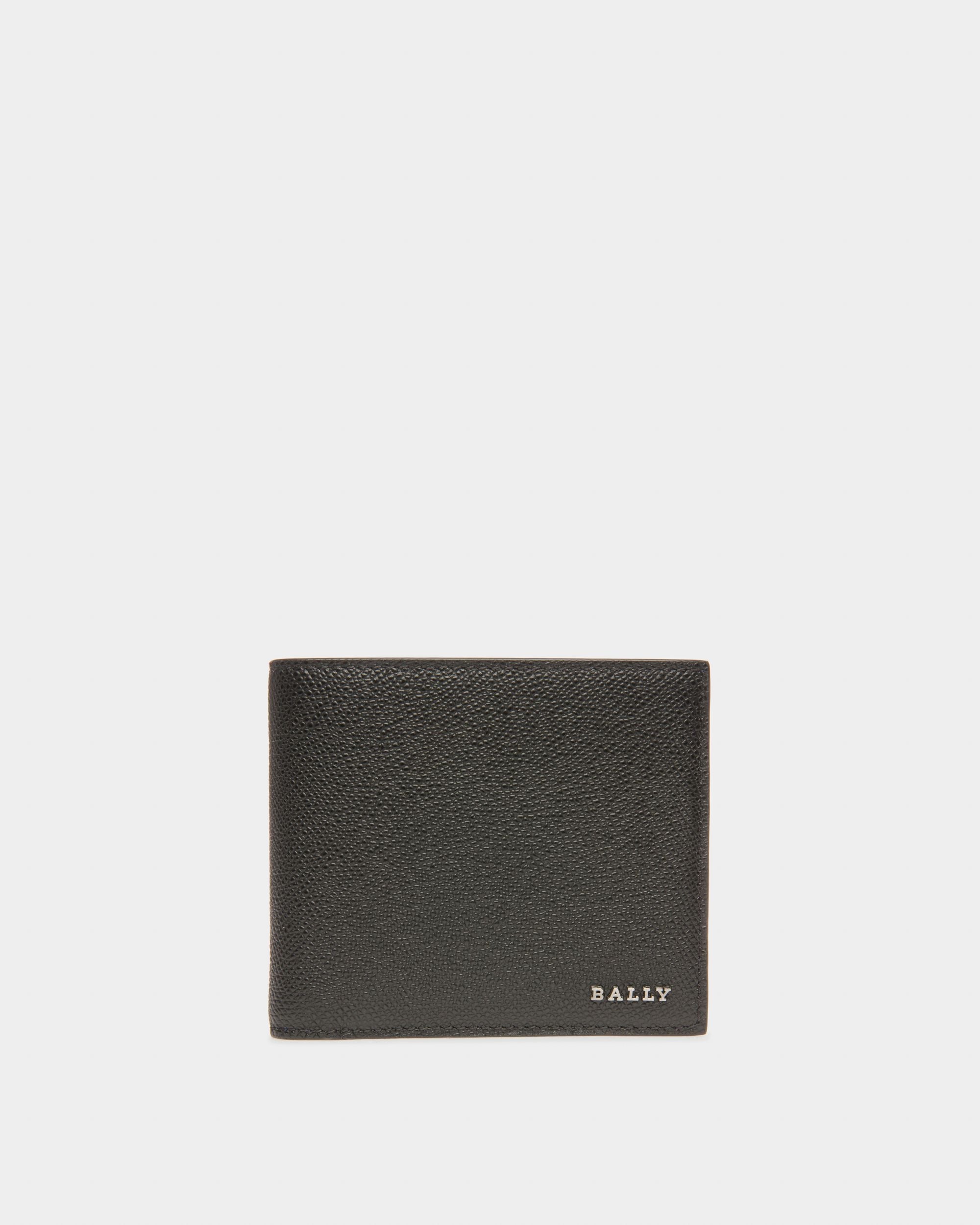 Bollen Leather Wallet In Black & Blue - Men's - Bally - 01