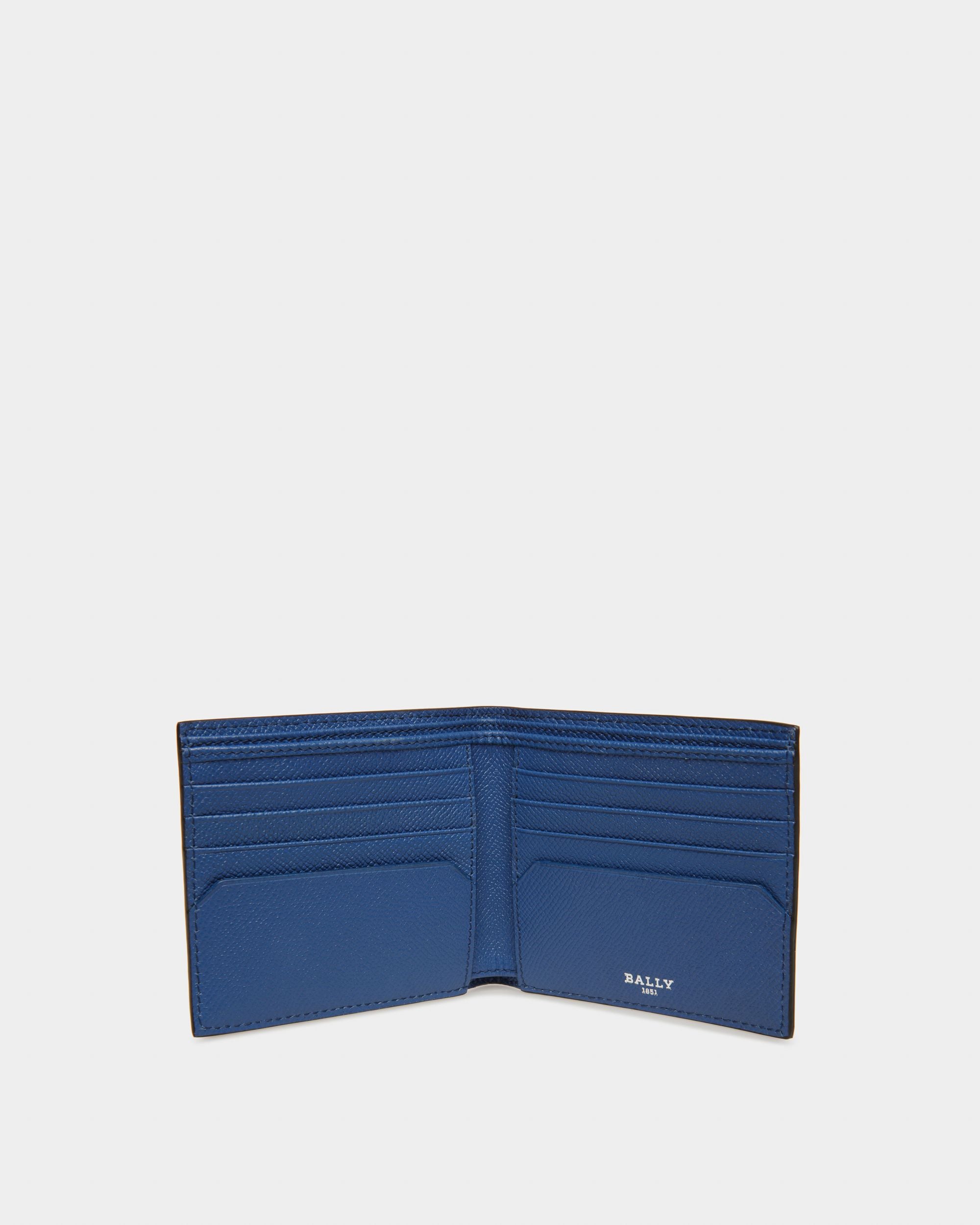 Bollen Leather Wallet In Black & Blue - Men's - Bally - 03