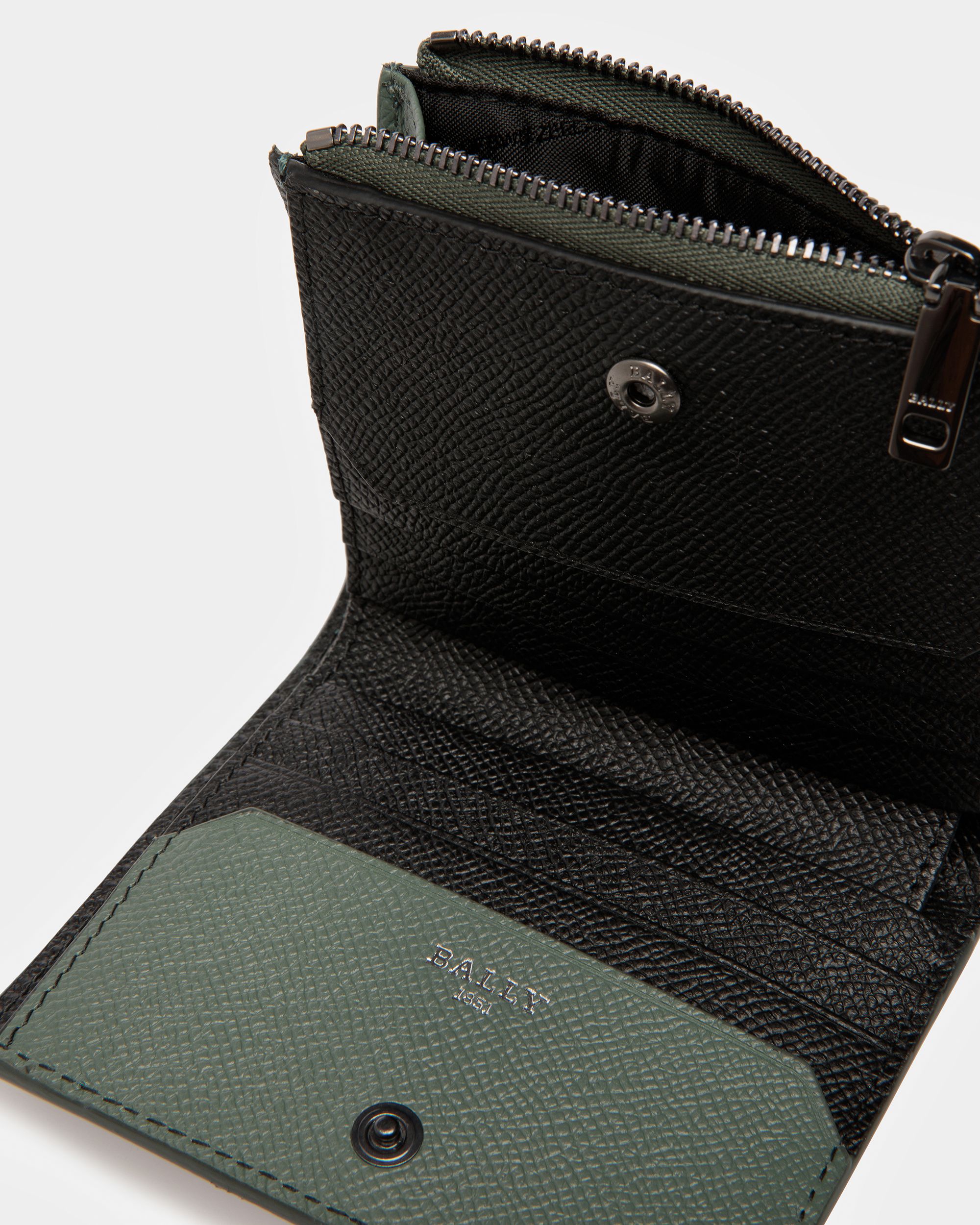 Bunner Cartera De Piel En Salvia Y Negro - Hombre - Bally - 03