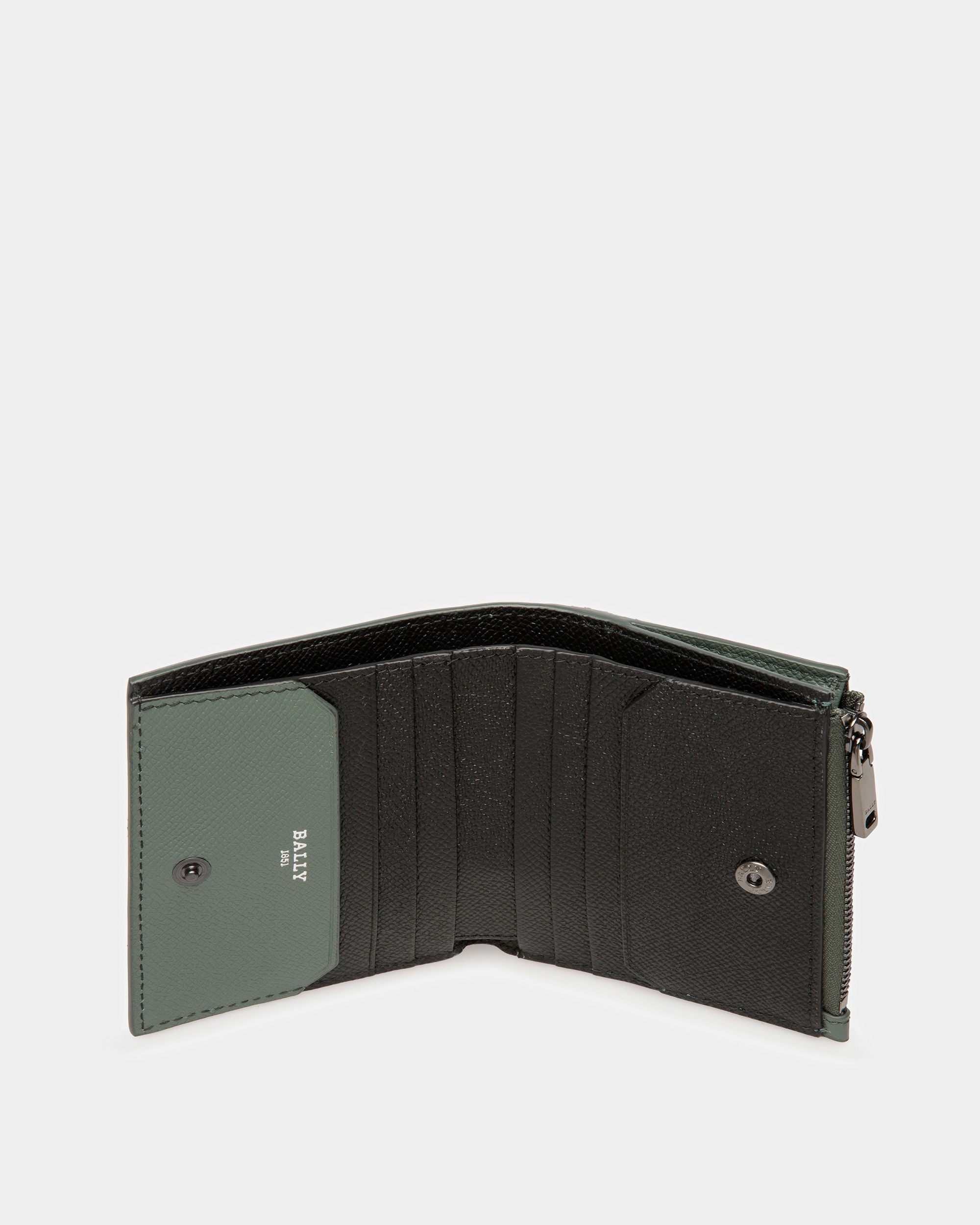 Bunner Cartera De Piel En Salvia Y Negro - Hombre - Bally - 04