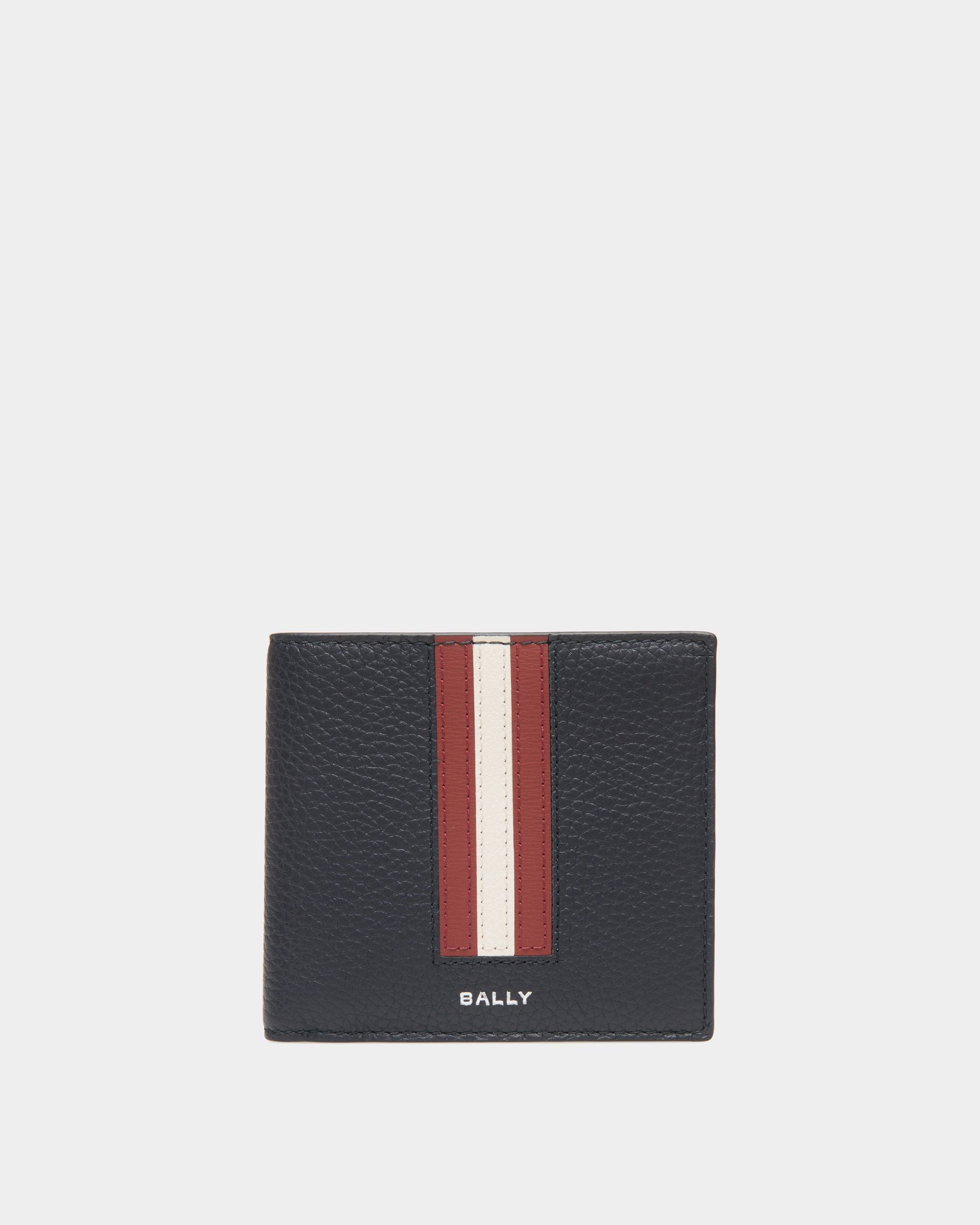 Cartera Plegable Ribbon De Piel Navy Blue - Hombre - Bally - 01