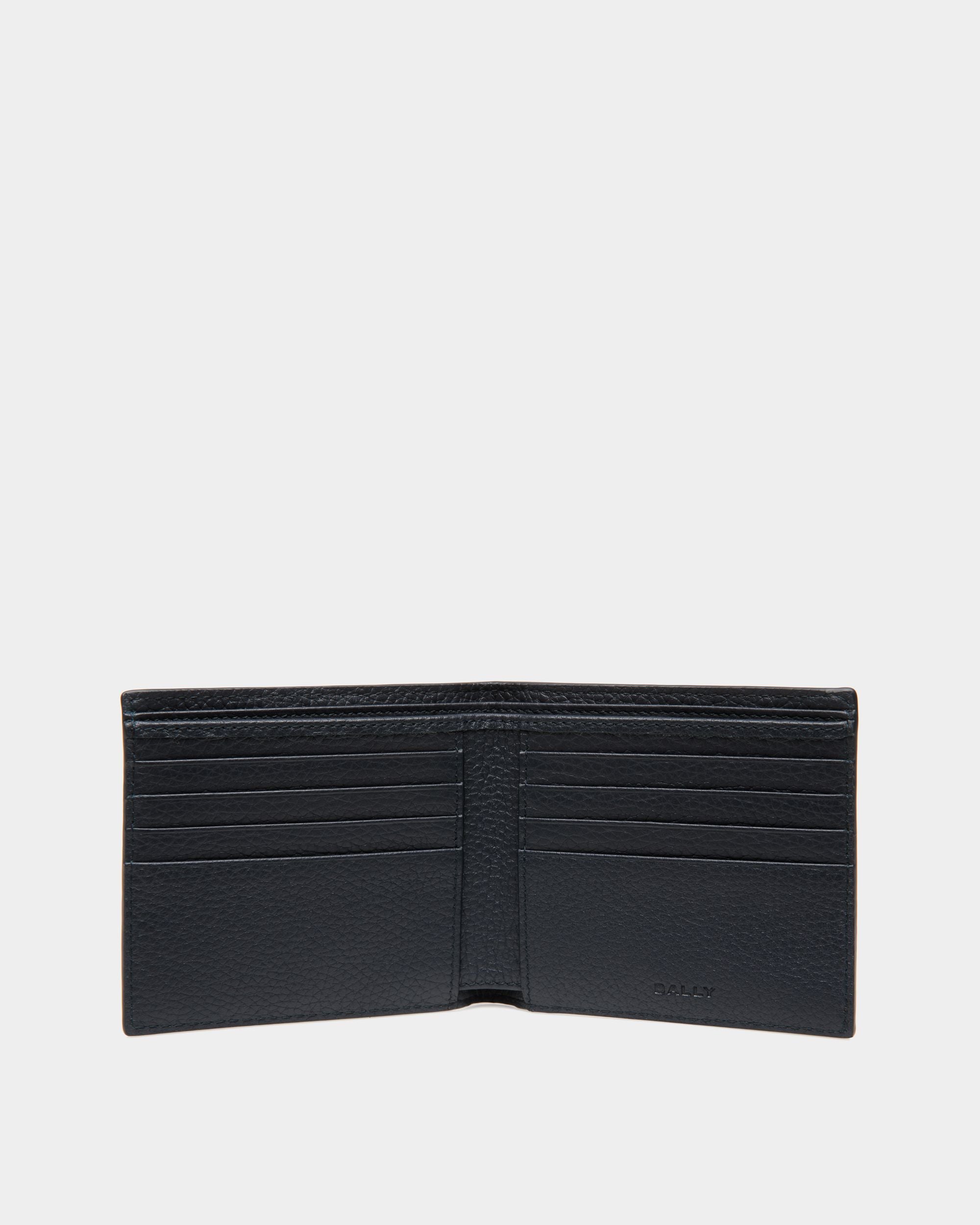 Cartera Plegable Ribbon De Piel Navy Blue - Hombre - Bally - 04