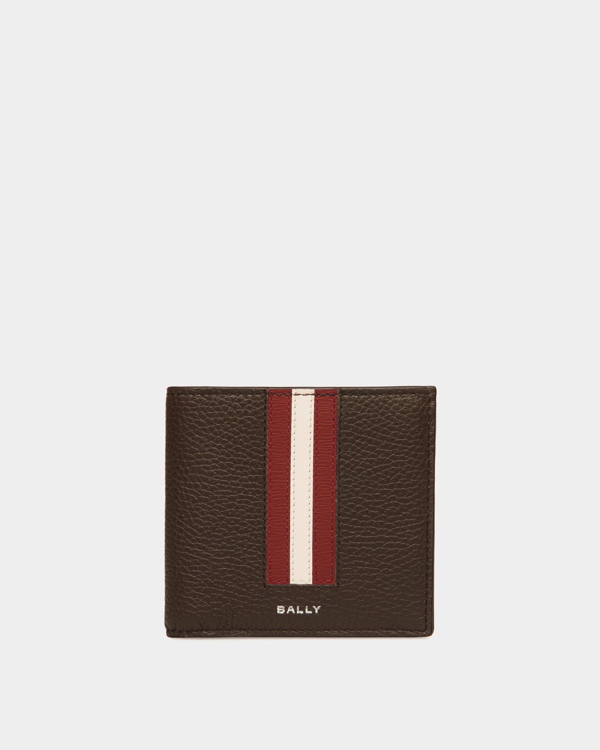 Ribbon Bifold Wallet in Ebano Leather - Men's - Bally - 01