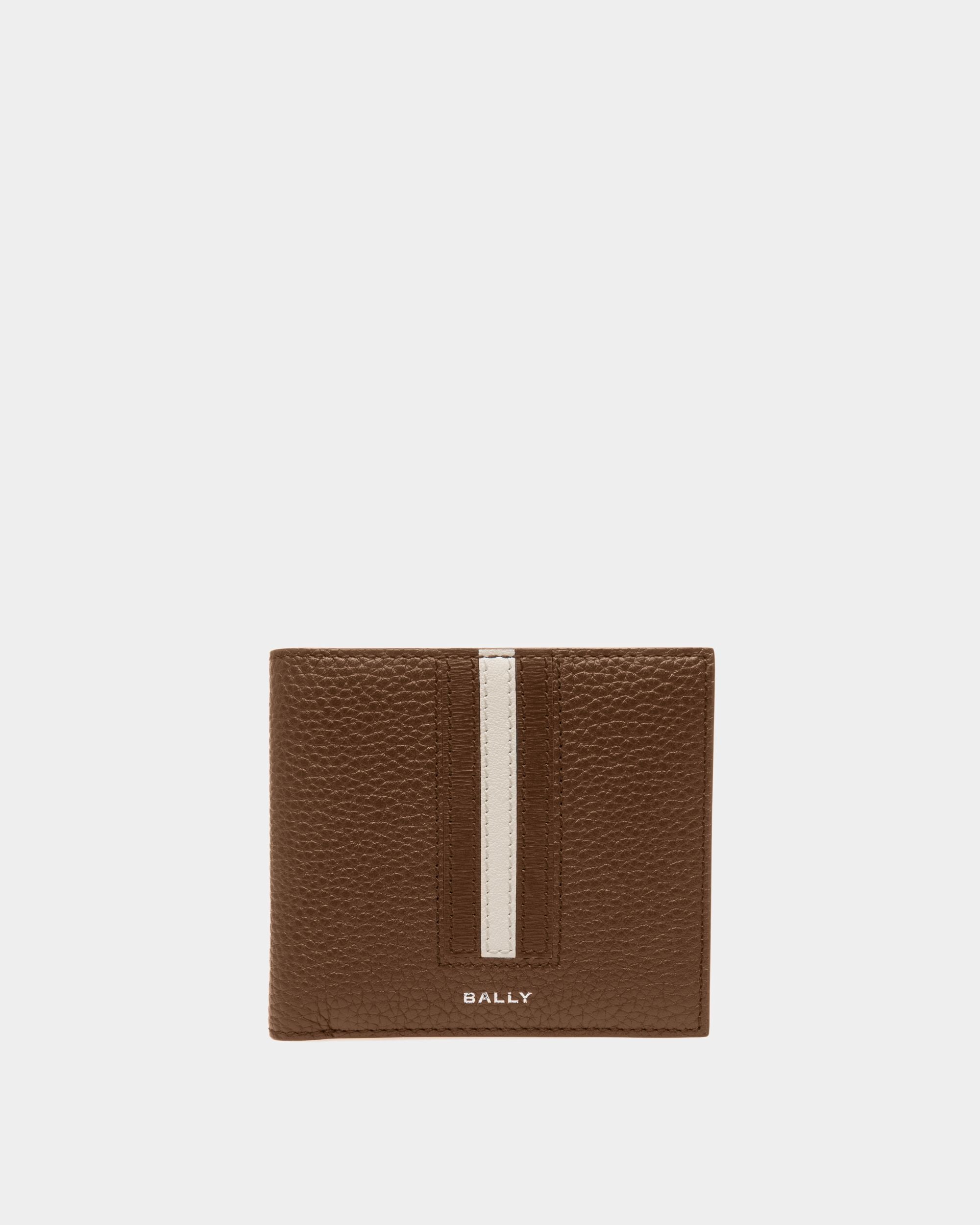 Ribbon Wallet In Brown Leather - Men's - Bally - 01