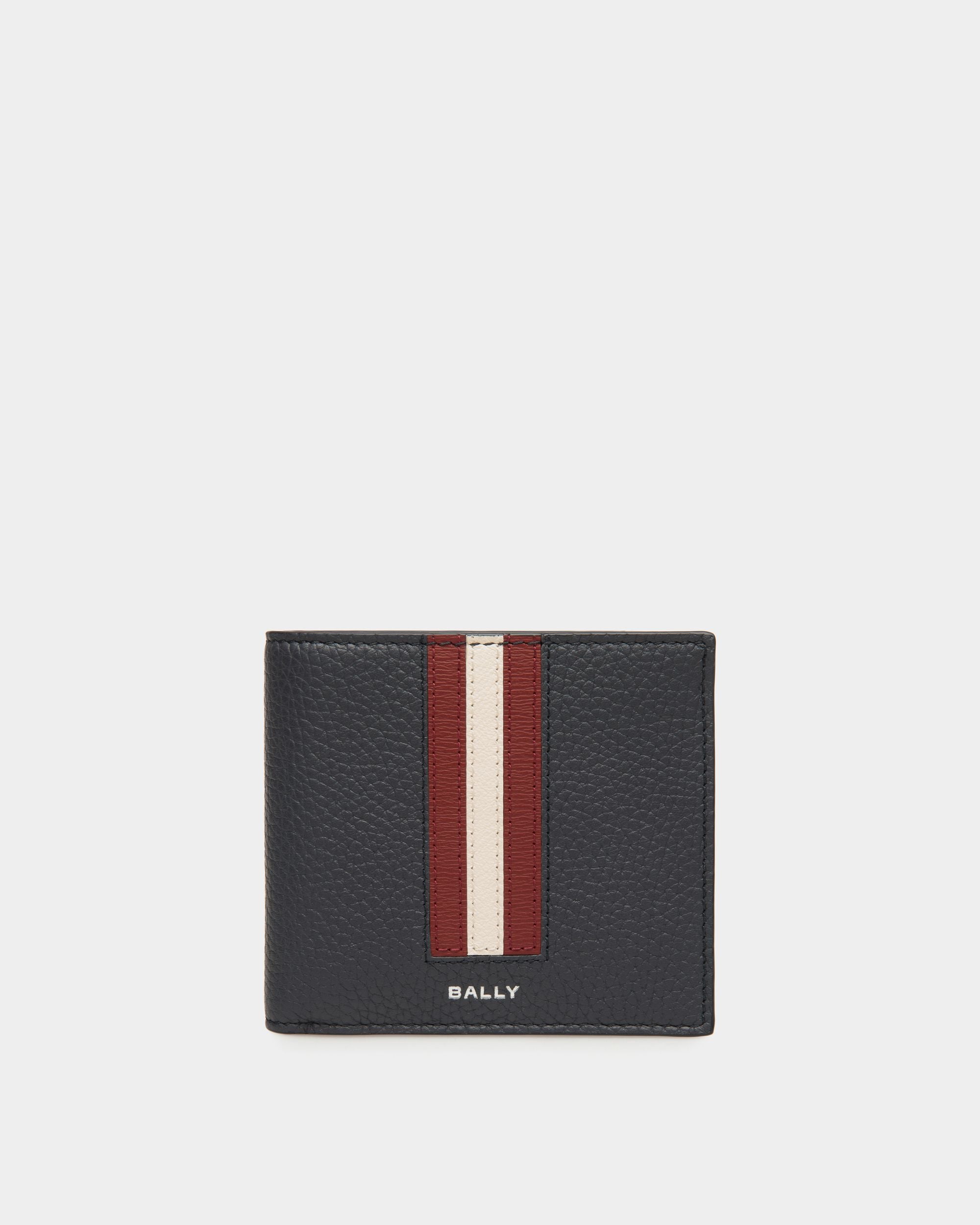 Cartera Plegable Ribbon De Piel Navy Blue - Hombre - Bally - 01