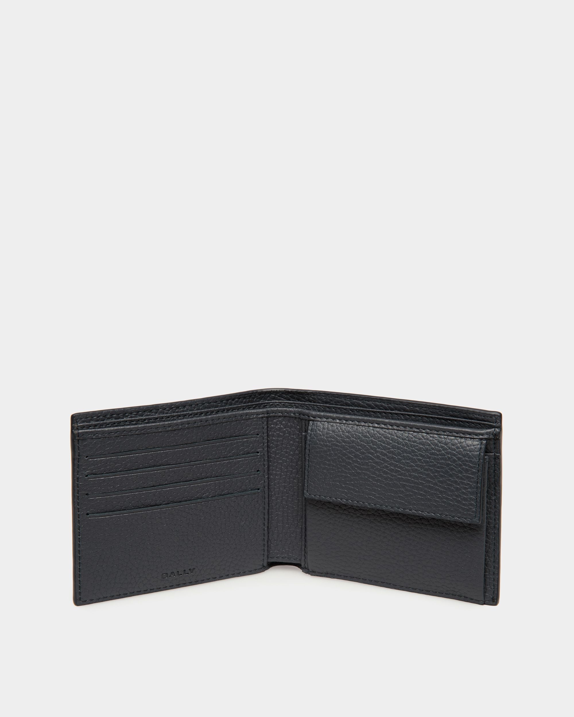 Cartera Plegable Ribbon De Piel Navy Blue - Hombre - Bally - 03