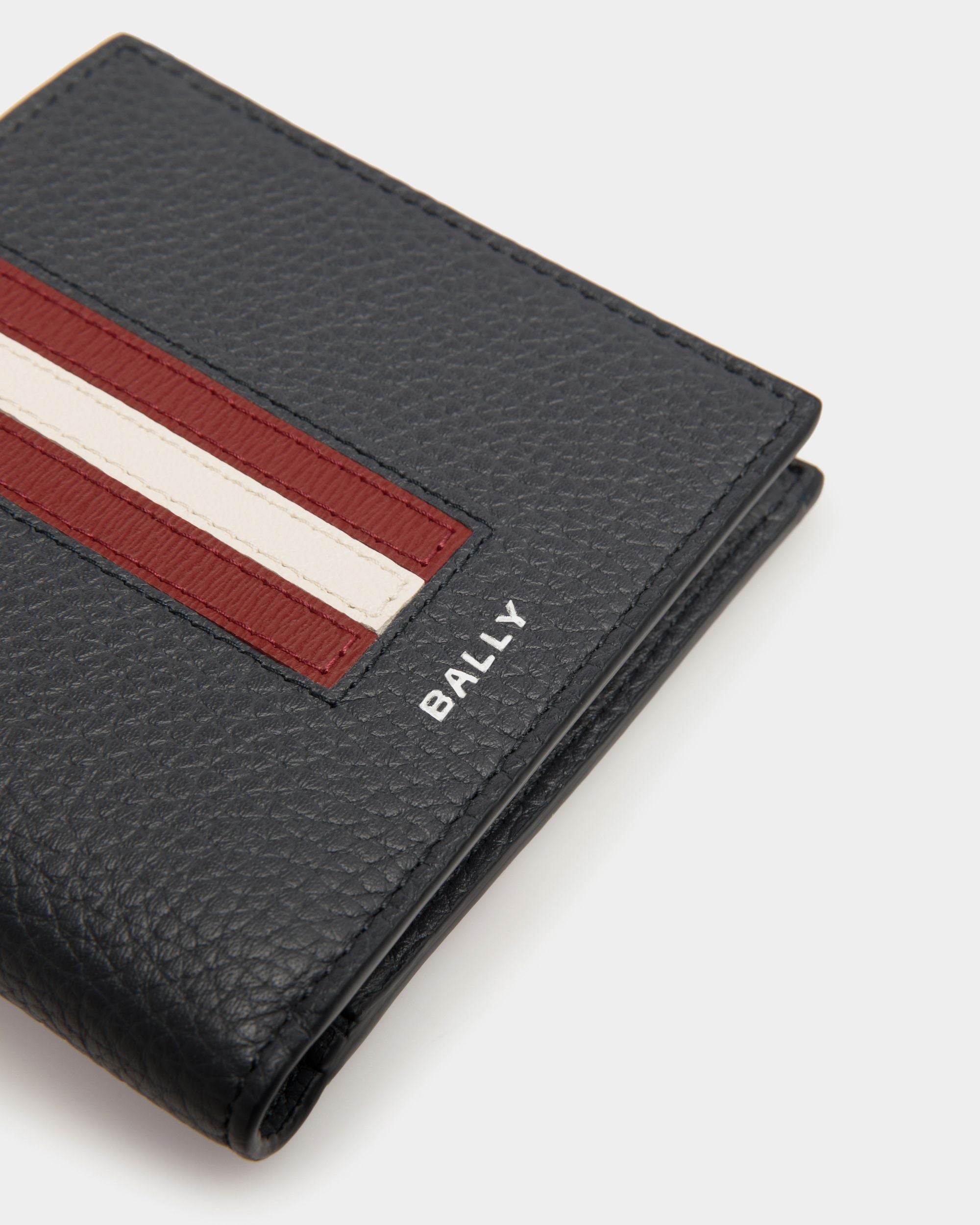 Cartera Plegable Ribbon De Piel Navy Blue - Hombre - Bally - 04