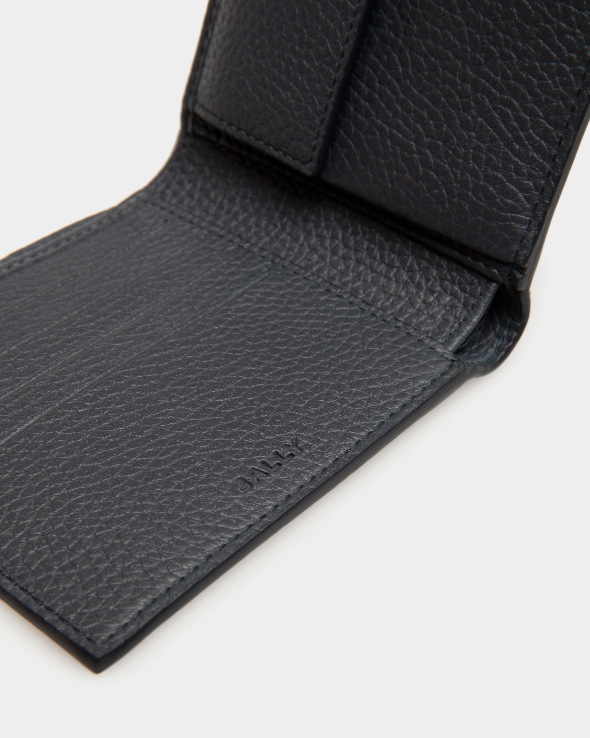 Cartera Plegable Ribbon De Piel Navy Blue - Hombre - Bally - 05