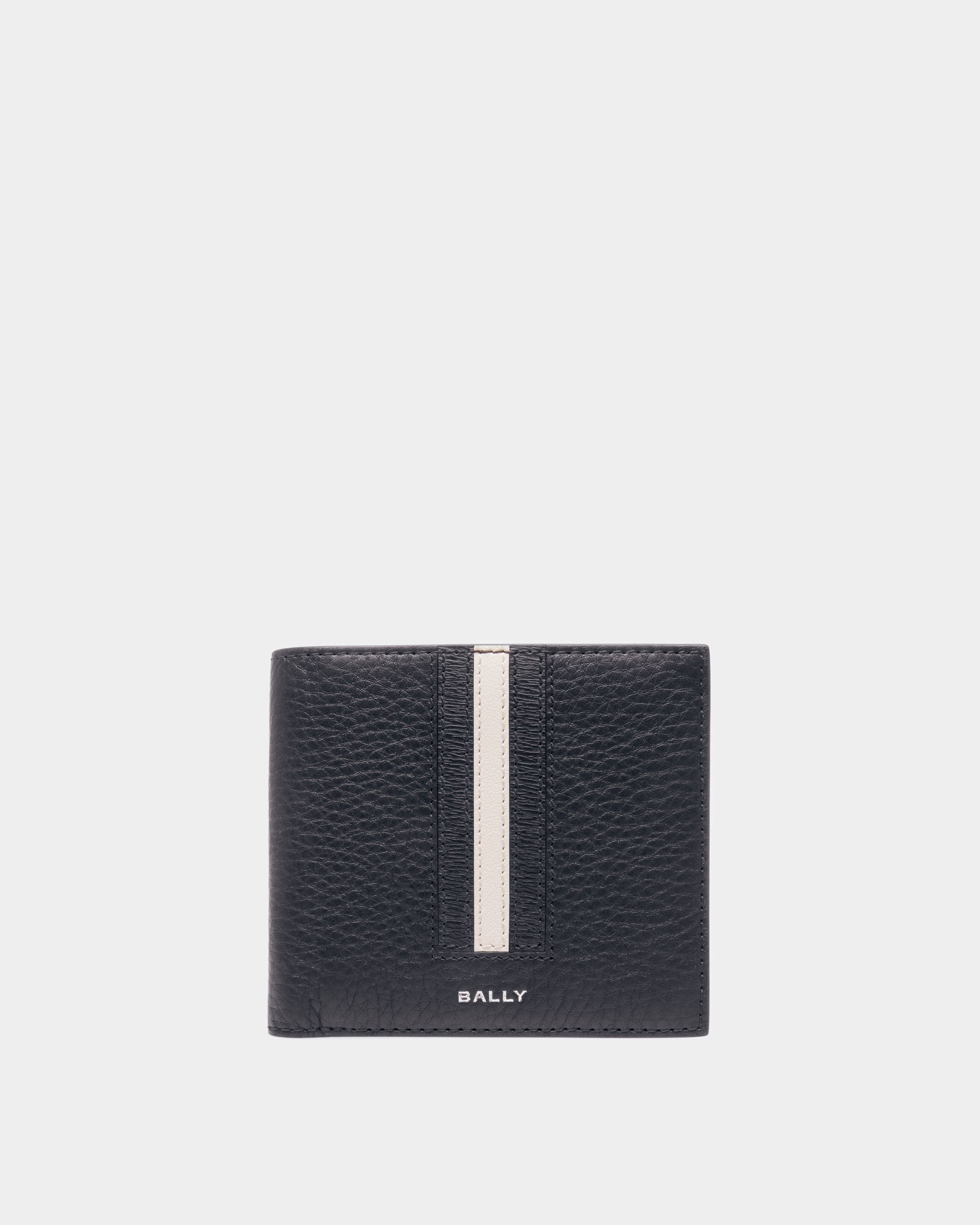 Ribbon ID Coin Wallet In Midnight Leather - Men's - Bally - 01