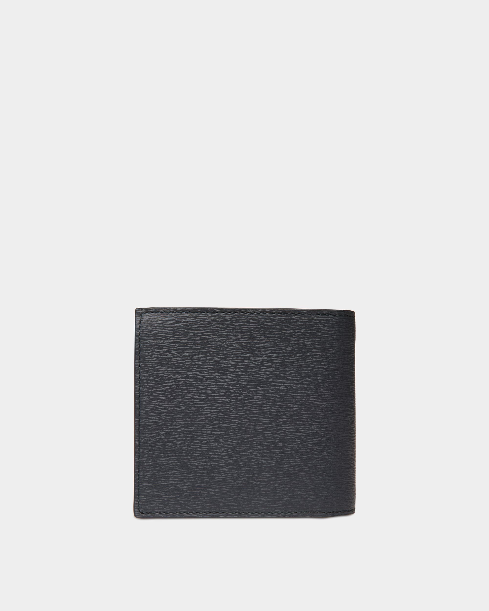 Cartera Plegable Crossing De Piel Granulada Navy Blue - Hombre - Bally - 02