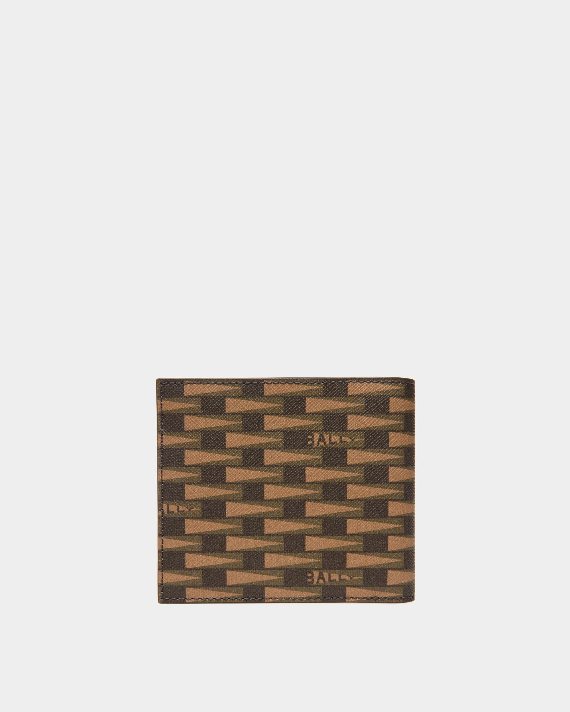 Cartera Pennant De Piel Y Tpu Verde Kelly Y Color Desierto - Hombre - Bally - 02