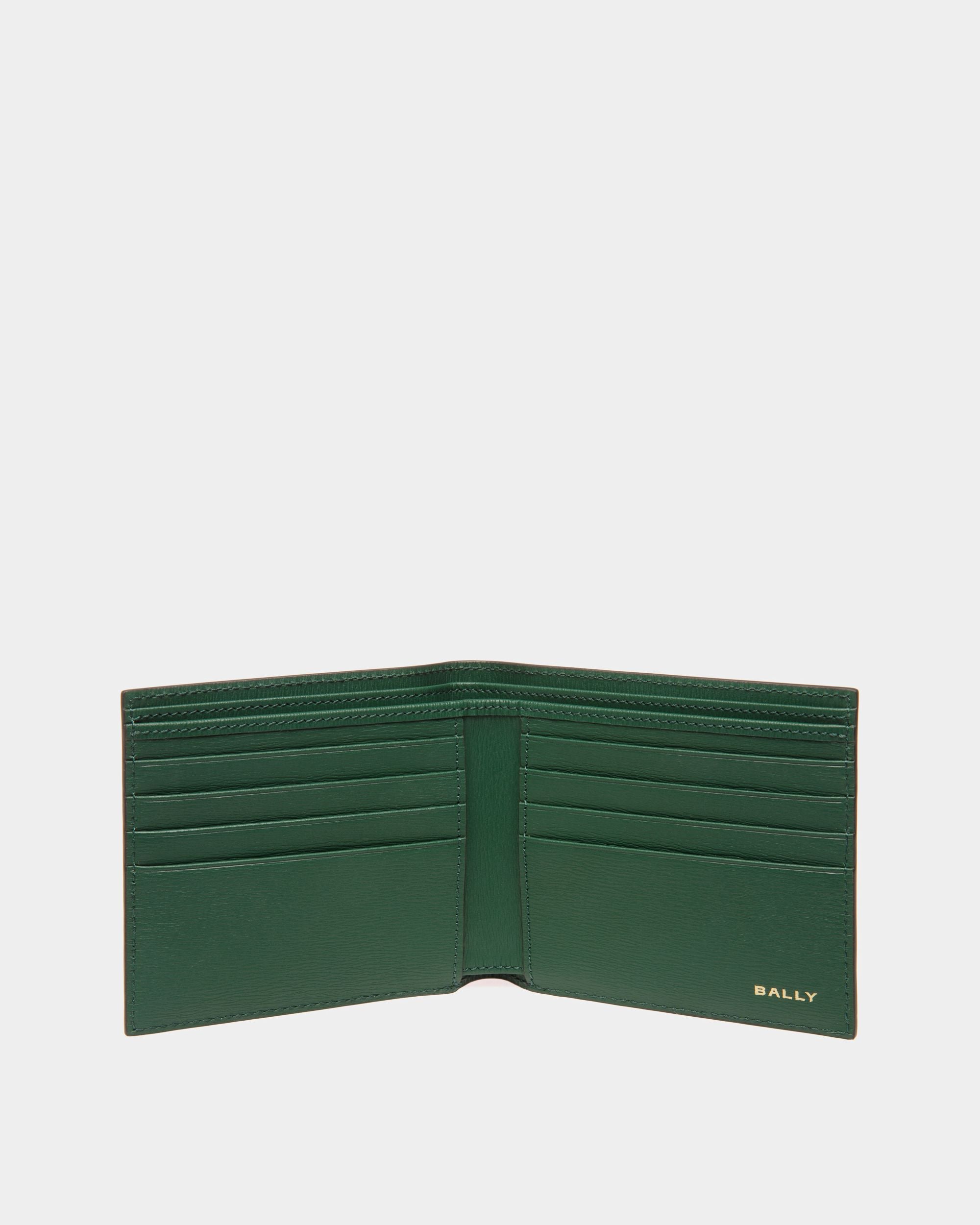Cartera Pennant De Piel Y Tpu Verde Kelly Y Color Desierto - Hombre - Bally - 03