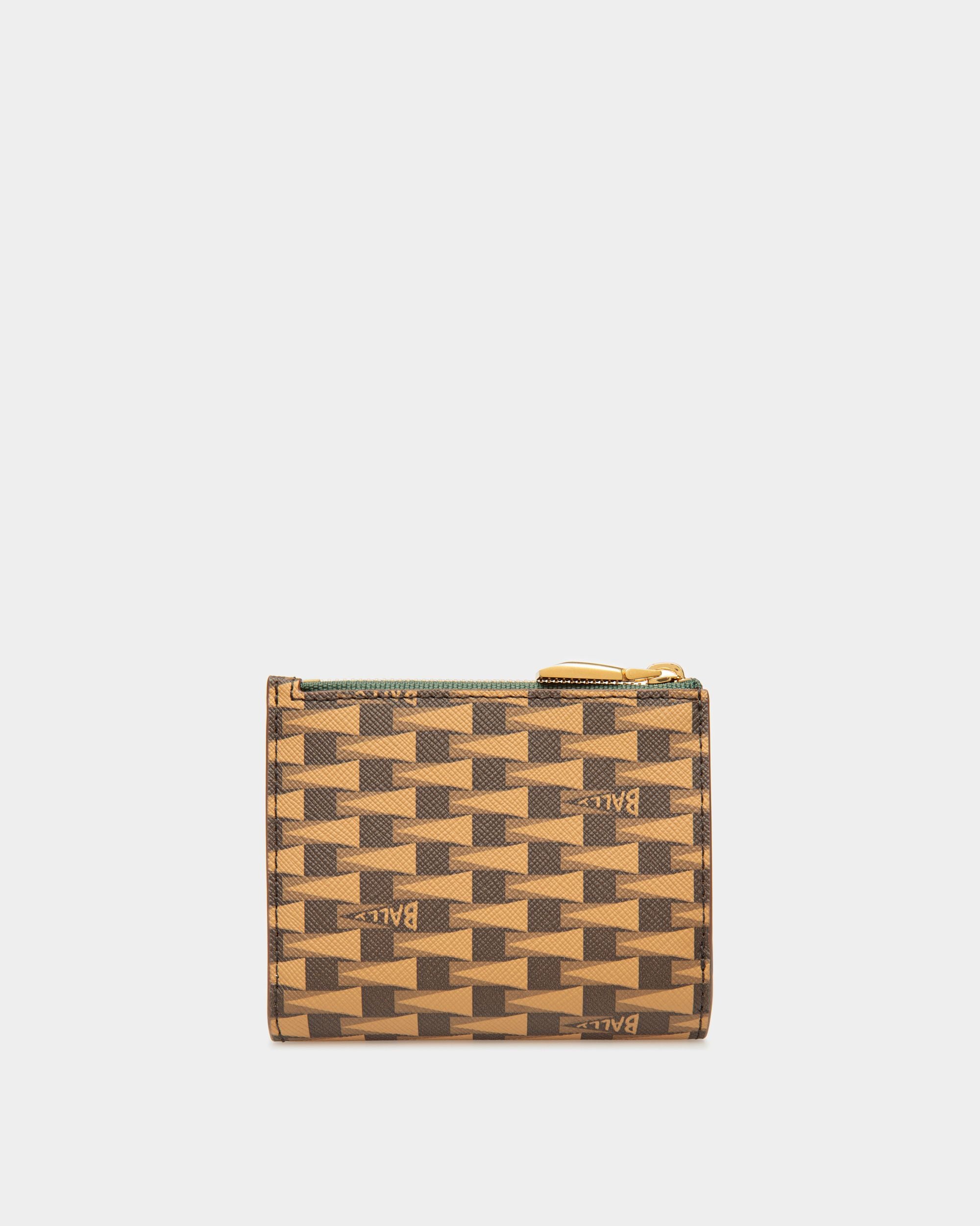 Cartera Pennant De Piel Y Tpu Verde Kelly Y Color Desierto - Hombre - Bally - 02