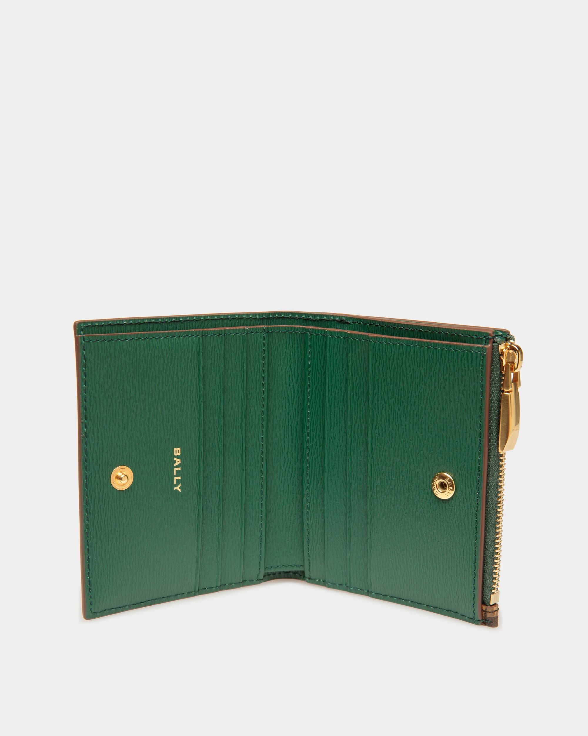Cartera Pennant De Piel Y Tpu Verde Kelly Y Color Desierto - Hombre - Bally - 03