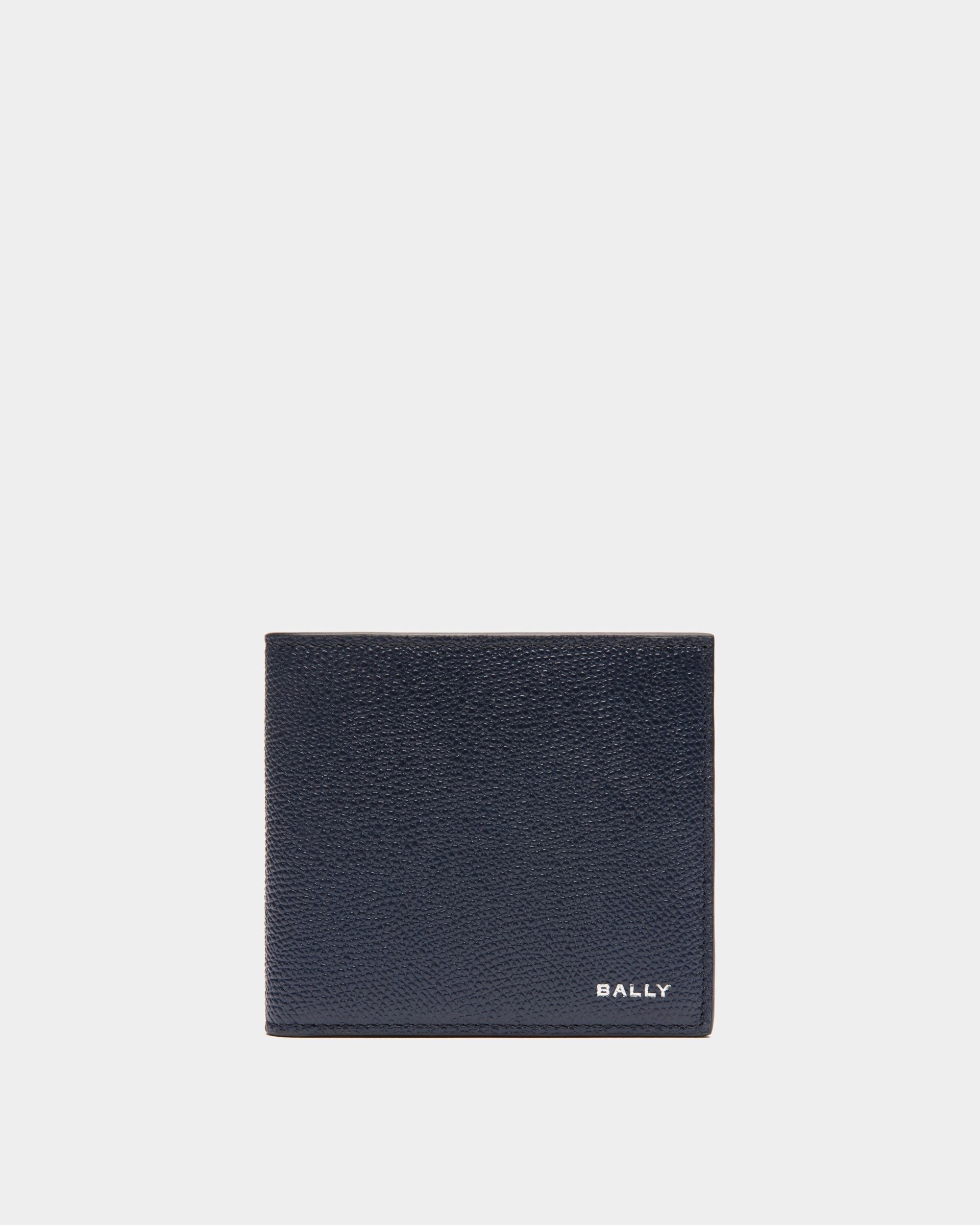 Cartera Plegable Flag De Piel Azul - Hombre - Bally - 01