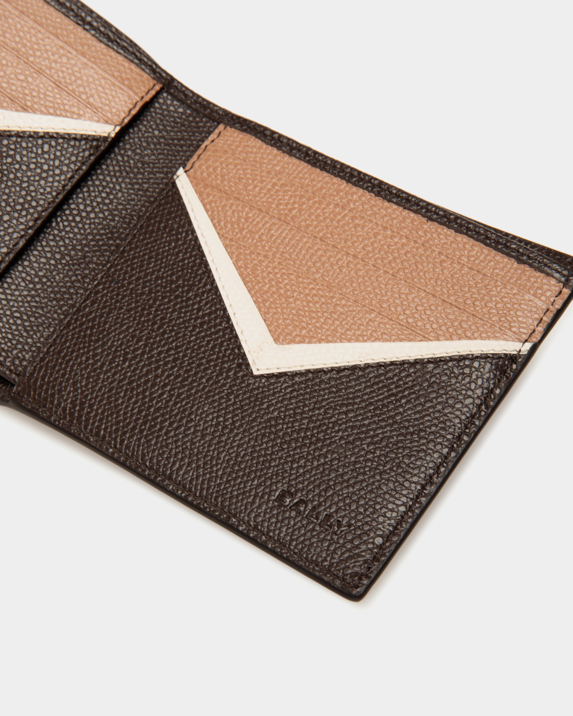 Cartera Plegable Flag De Piel Ébano - Hombre - Bally - 04