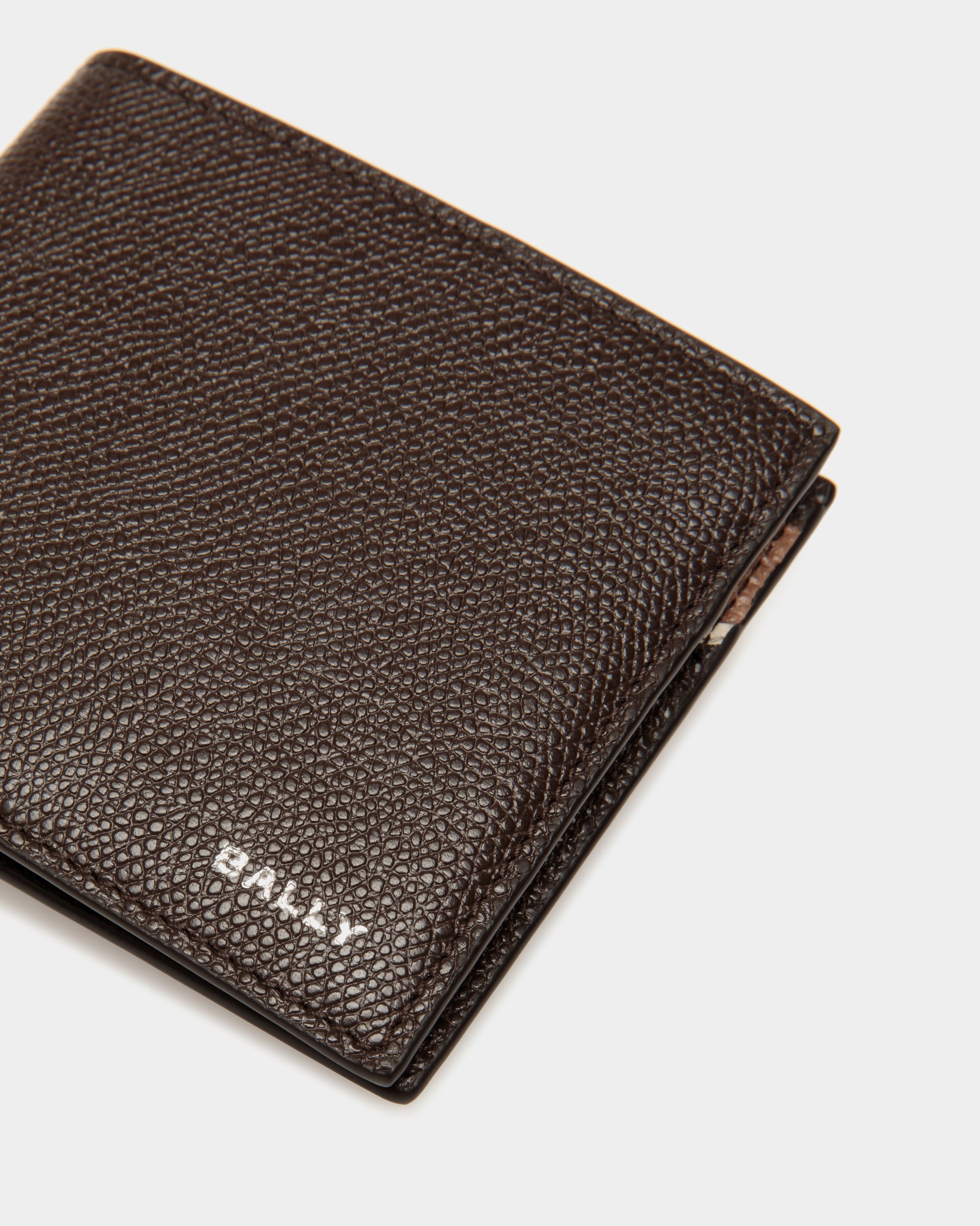 Cartera Plegable Flag De Piel Ébano - Hombre - Bally - 05