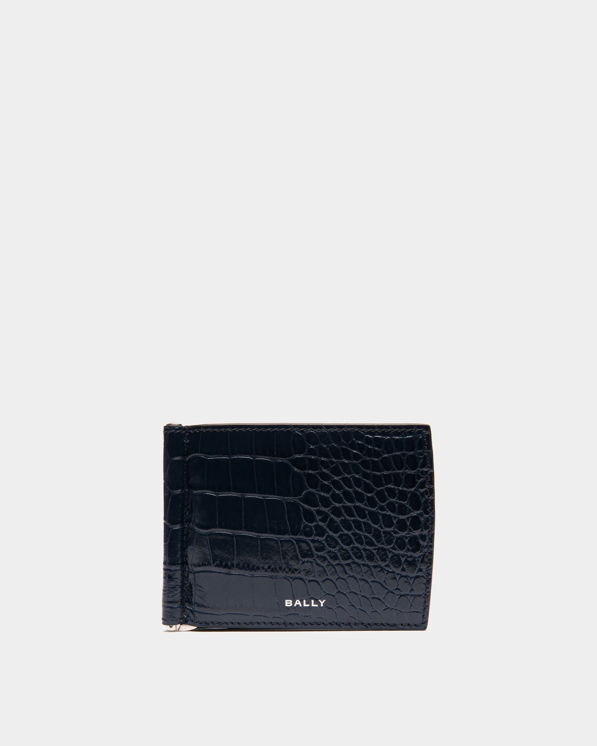 Cartera Busy Bally De Dos Pliegues En Piel Con Estampado Cocodrilo - Hombre - Bally - 01