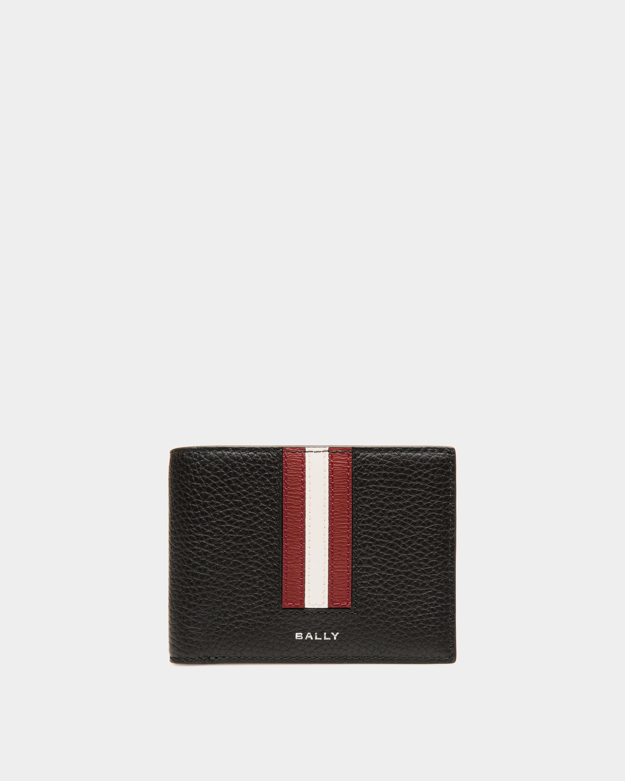 Ribbon Bifold In Black Leather - Men's - Bally - 01