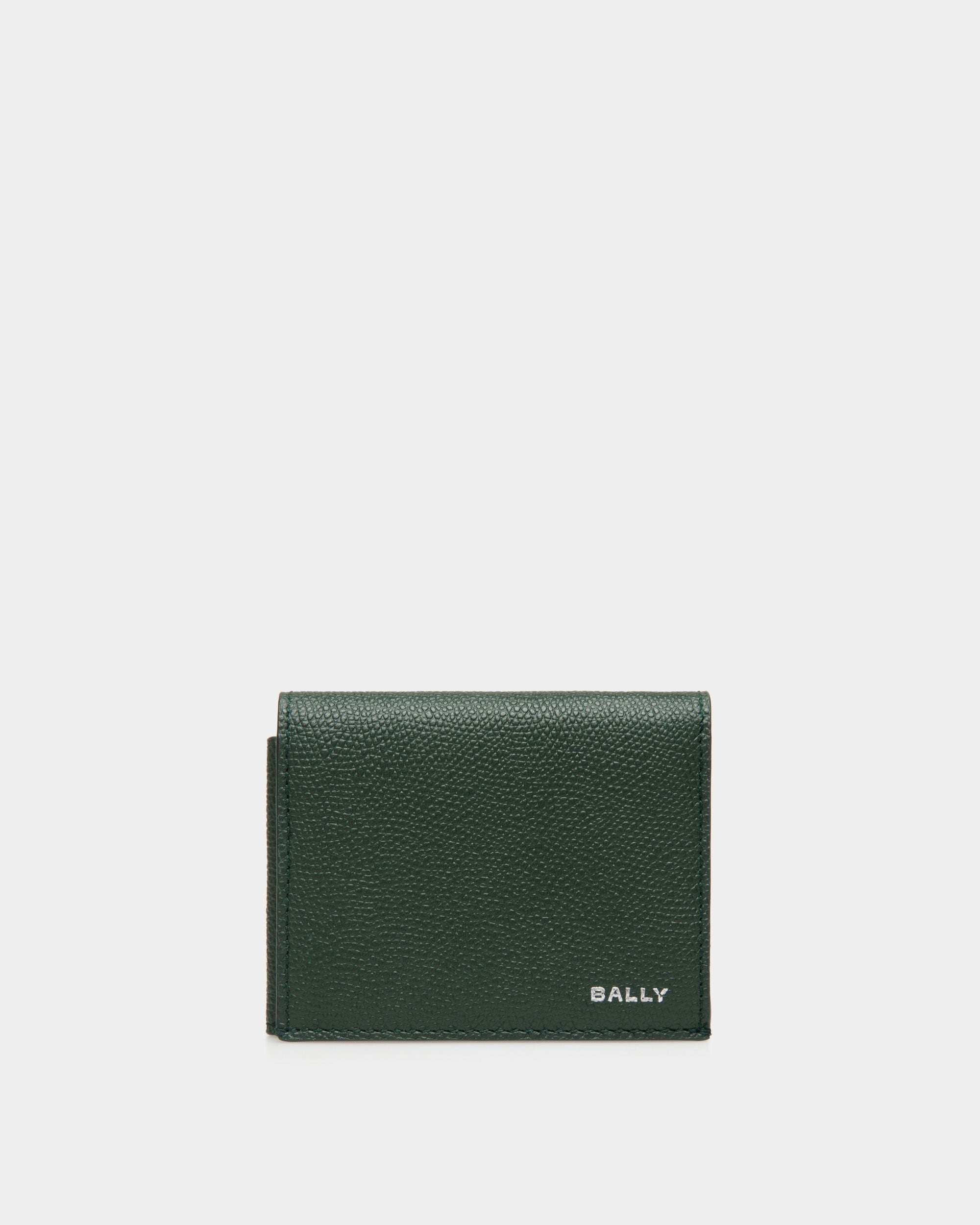 Bally Flag Trifold in Bottle Green Leather 1
