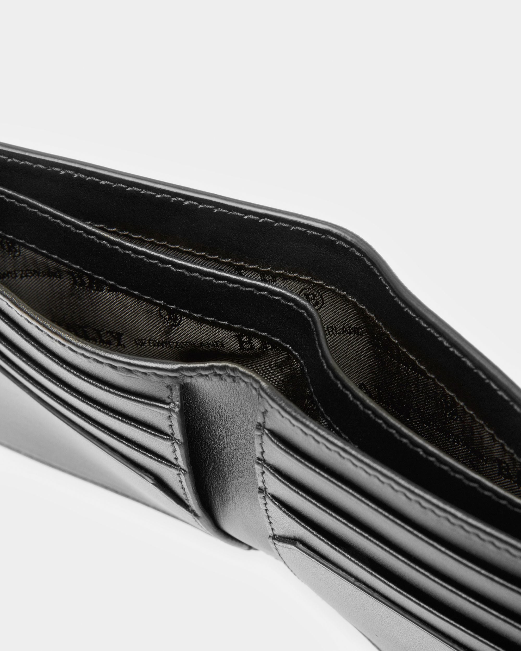 Brasai Leather Wallet In Midnight Blue And Light Blue - Men's - Bally - 04