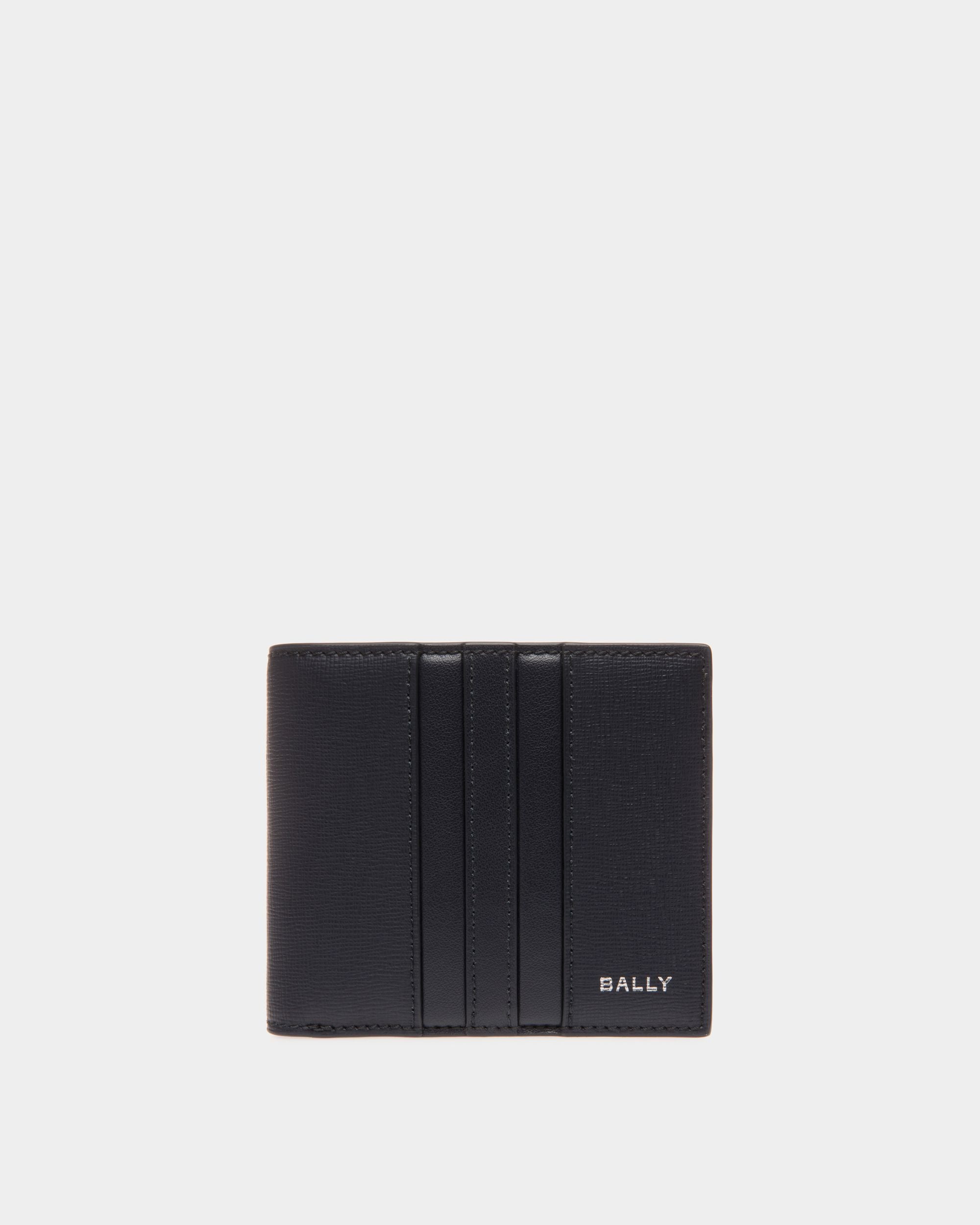 Mythos Bifold Wallet in Navy Blue Recycled Leather - Hombre - Bally - 01