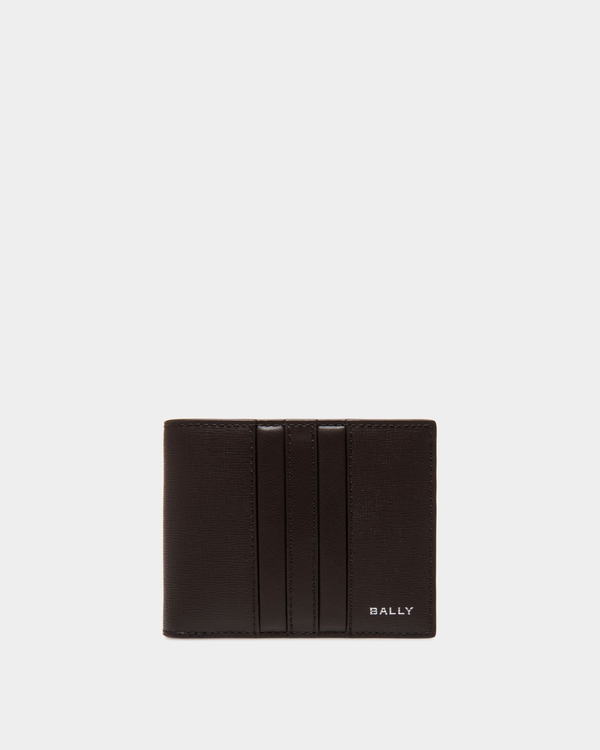 Cartera Plegable Mythos De Piel Reciclada Ébano - Hombre - Bally - 01
