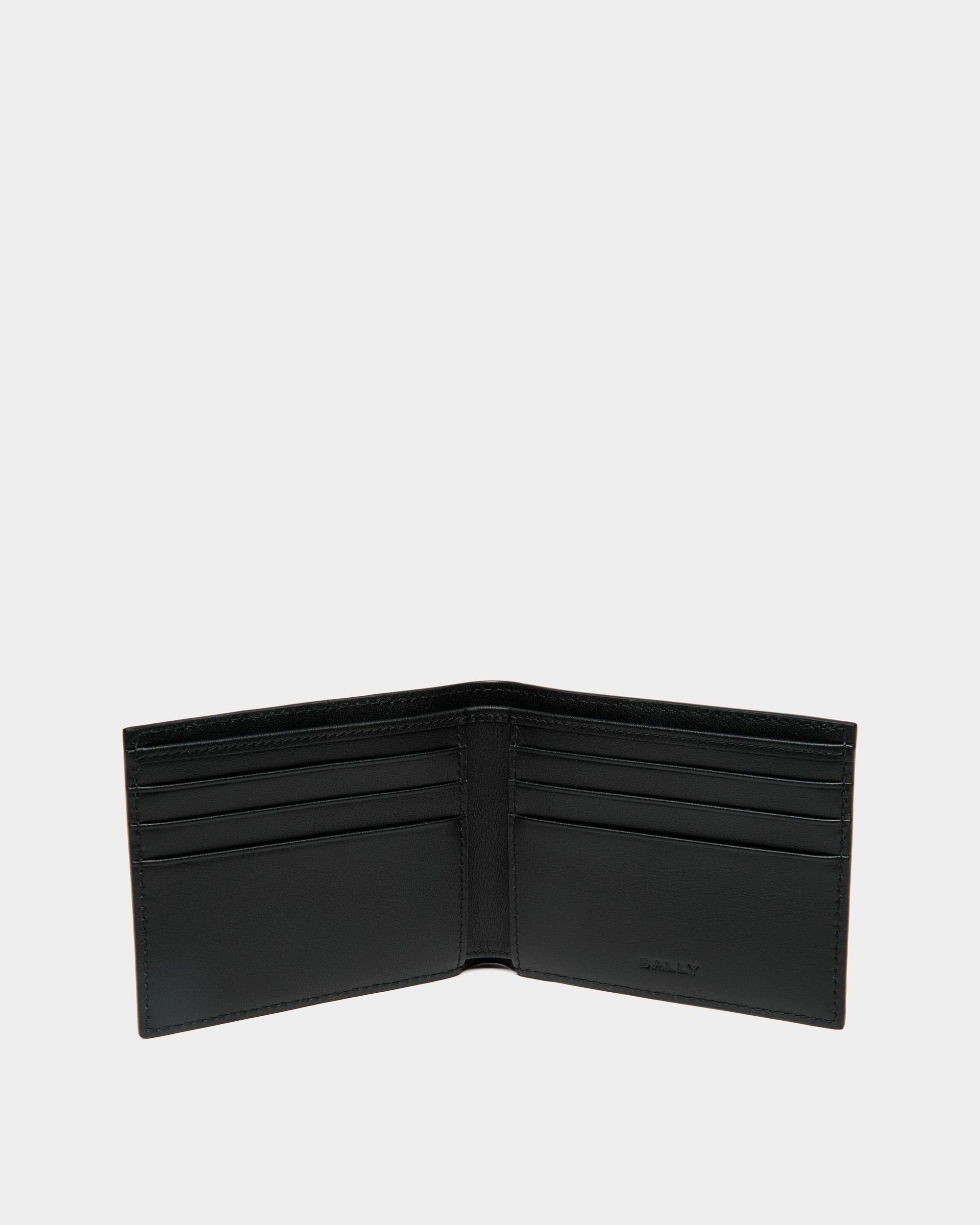 Mythos Bifold Wallet In Black Recycled Leather - Men's - Bally - 03