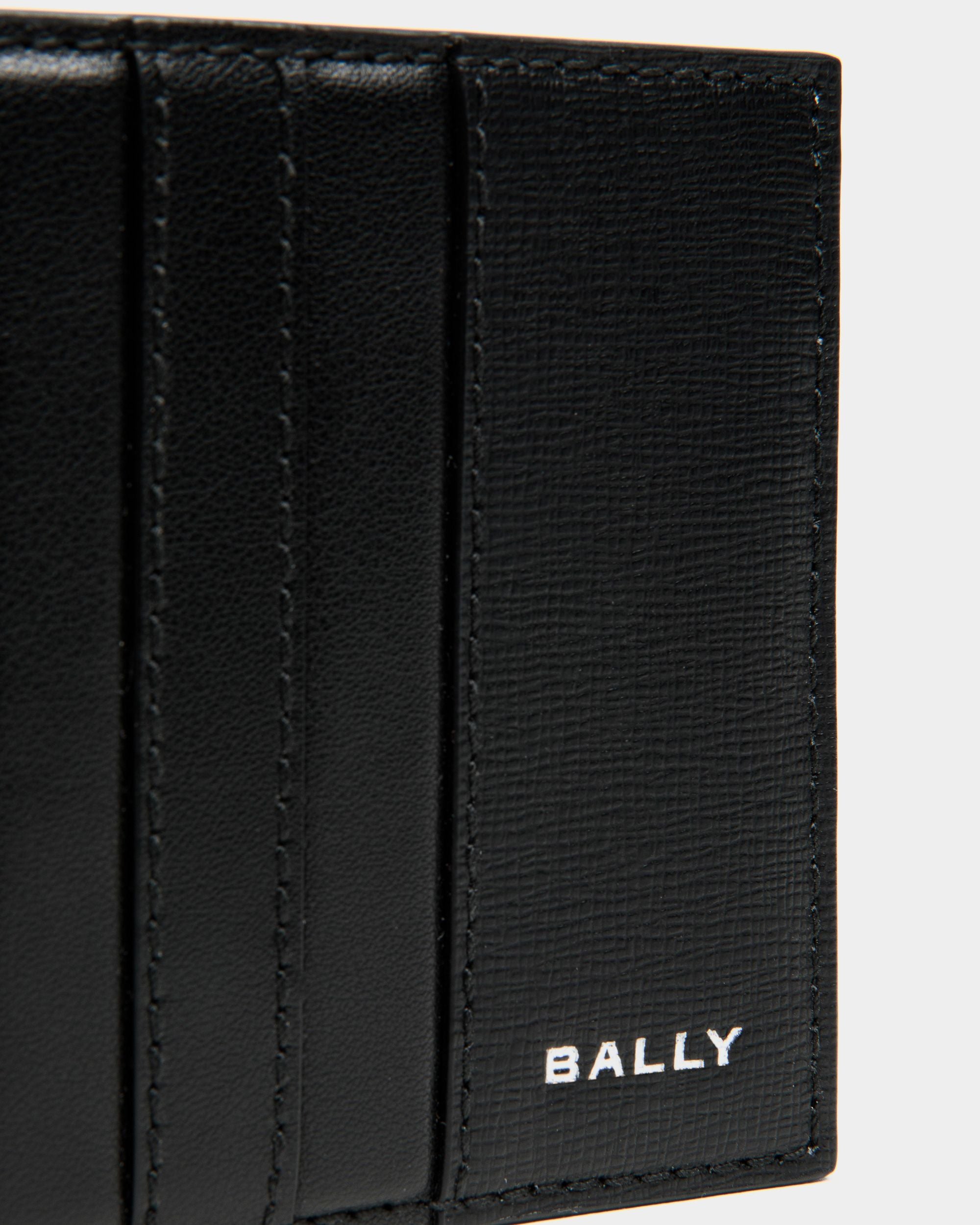 Mythos Bifold Wallet In Black Recycled Leather - Men's - Bally - 04