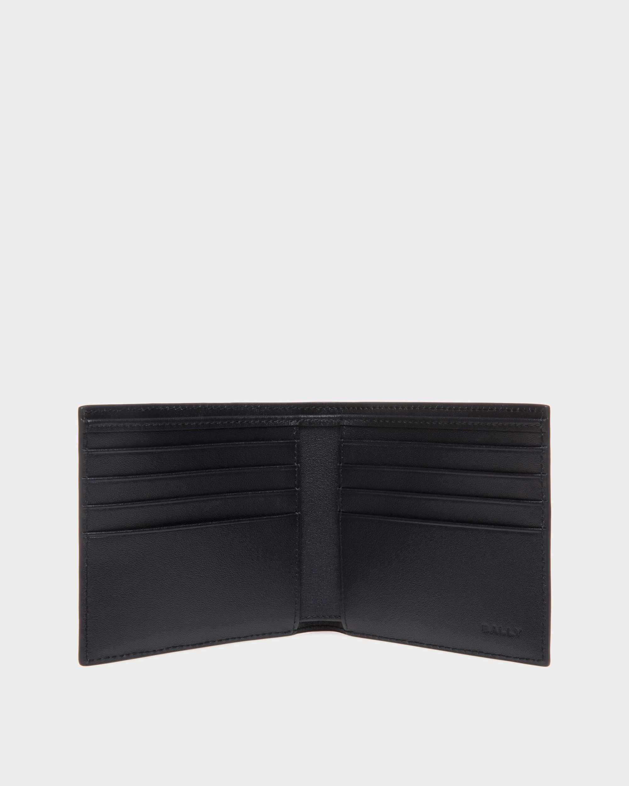 Cartera Plegable Mythos De Piel Reciclada Navy Blue - Hombre - Bally - 03