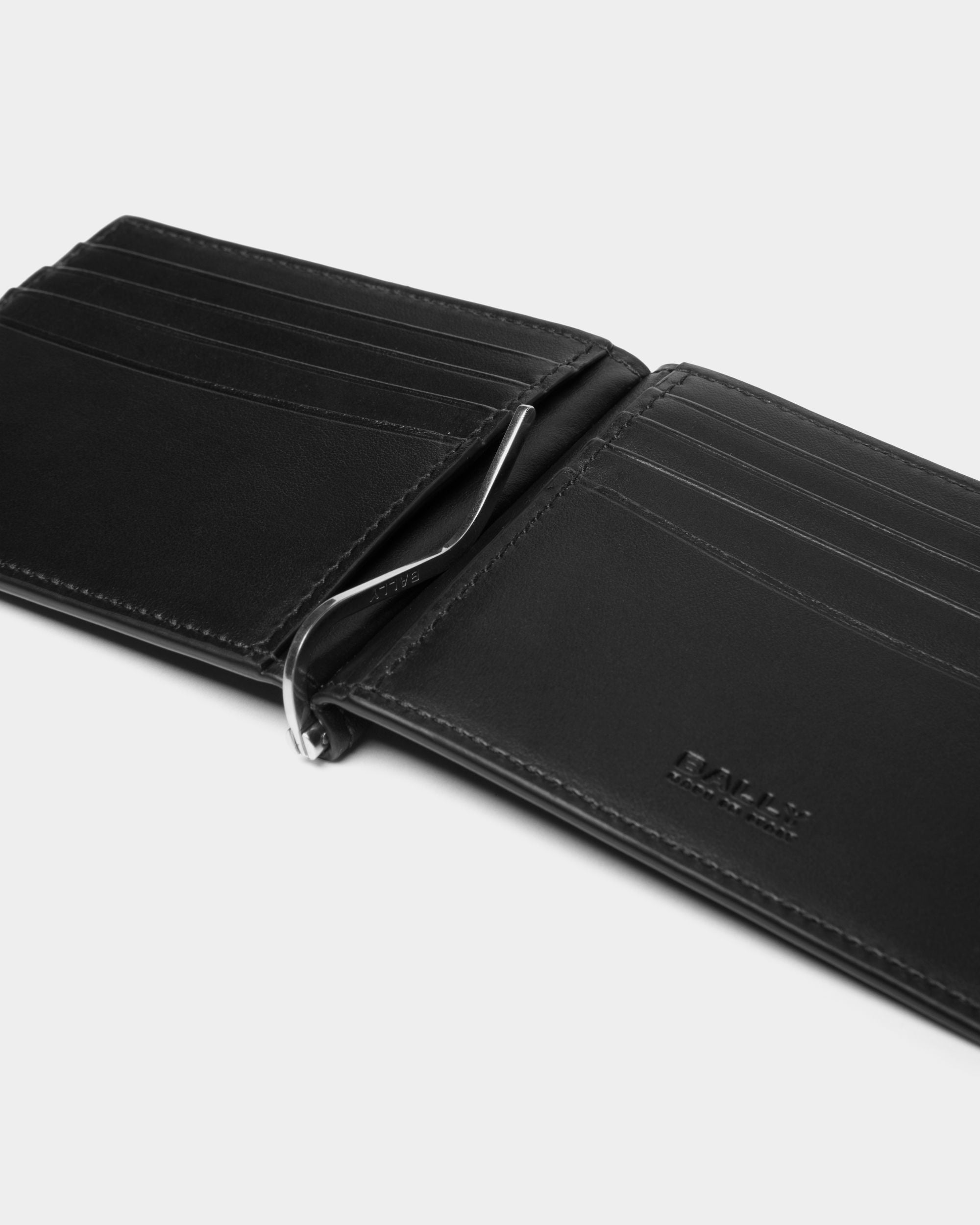Cartera Plegable Deco De Piel Negra - Hombre - Bally - 04