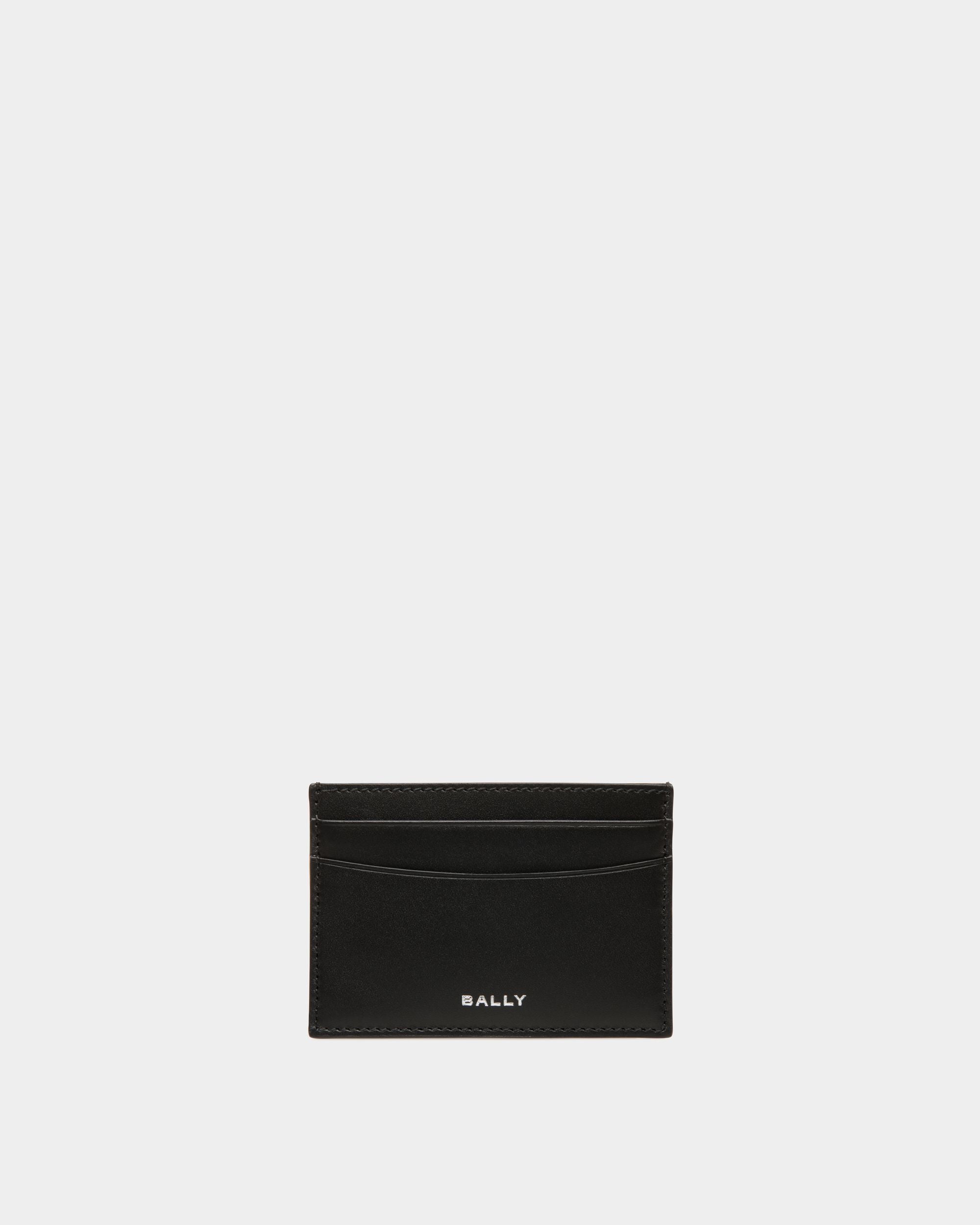 Deco Card Holder in Black Leather - Men's - Bally - 01