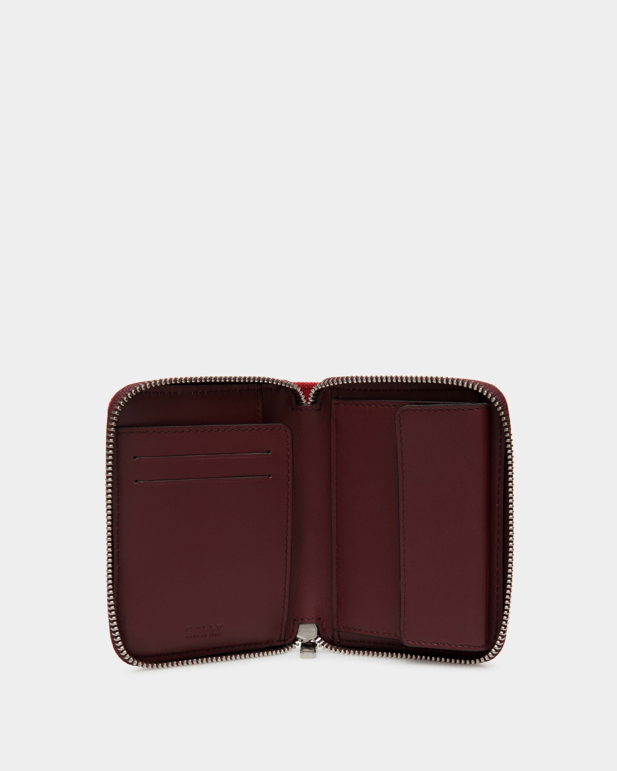 Easy Bally Bifold In Candy Red Cotton Canvas - Men's - Bally - 03