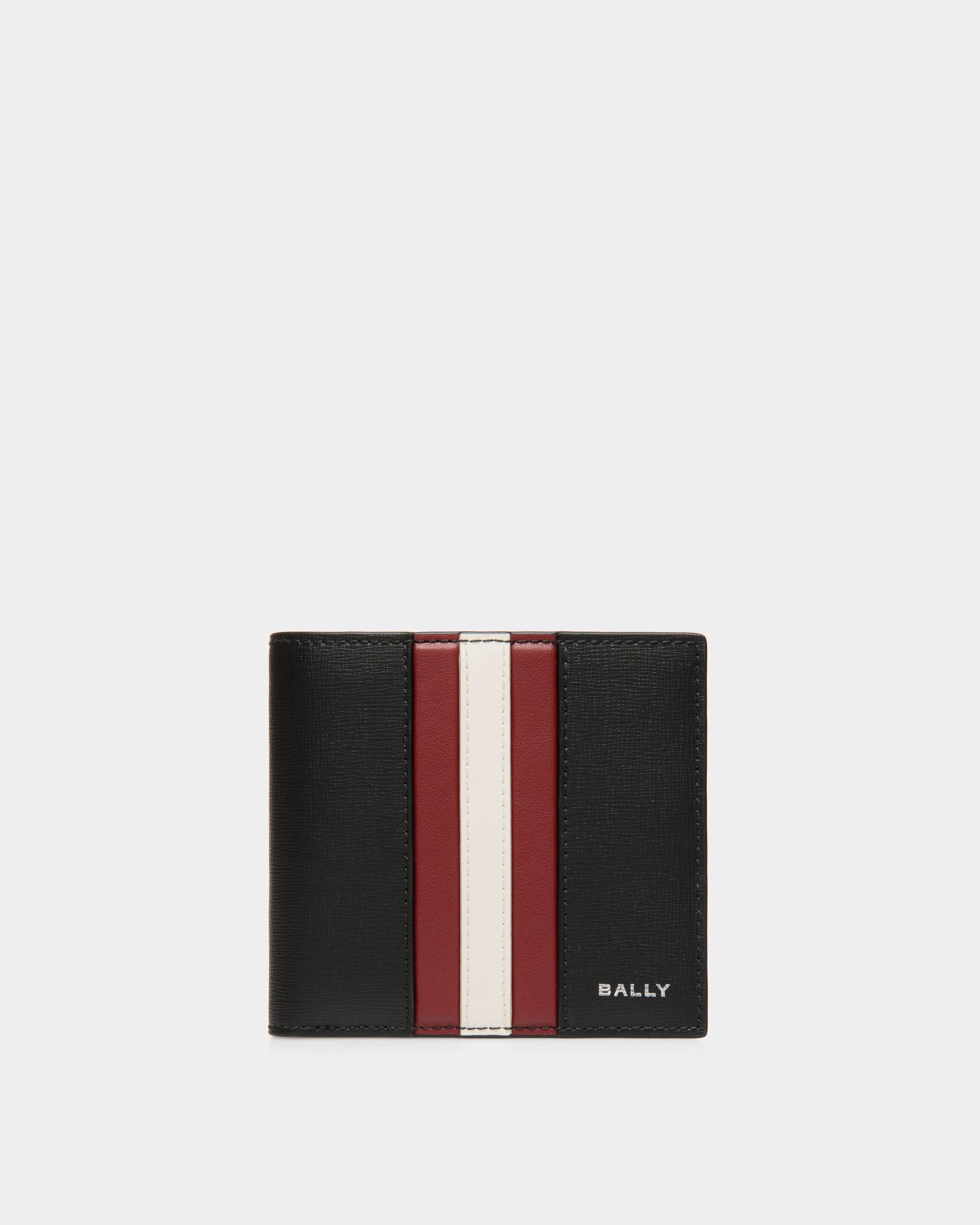 Cartera Plegable Mythos De Piel Reciclada Negra - Hombre - Bally - 01