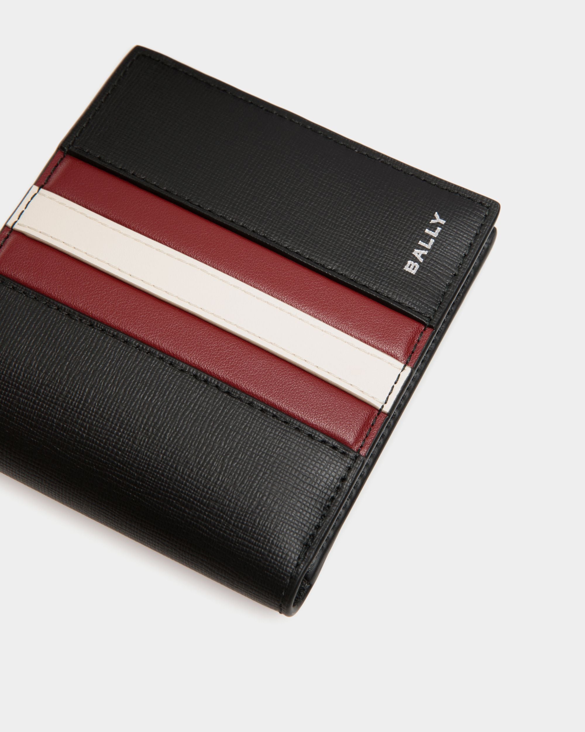 Cartera Plegable Mythos De Piel Reciclada Negra - Hombre - Bally - 04