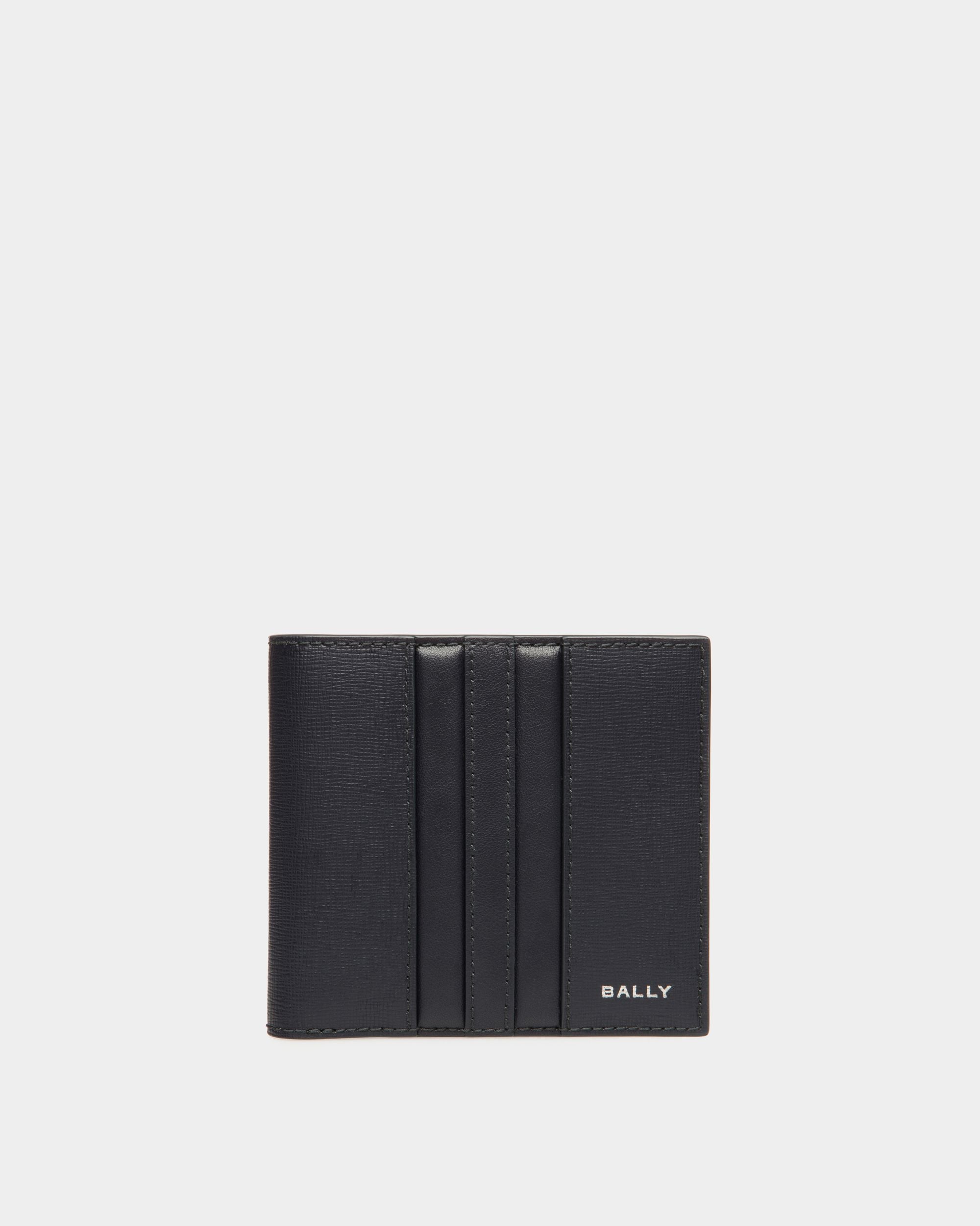 Cartera Plegable Mythos De Piel Reciclada Navy Blue - Hombre - Bally - 01