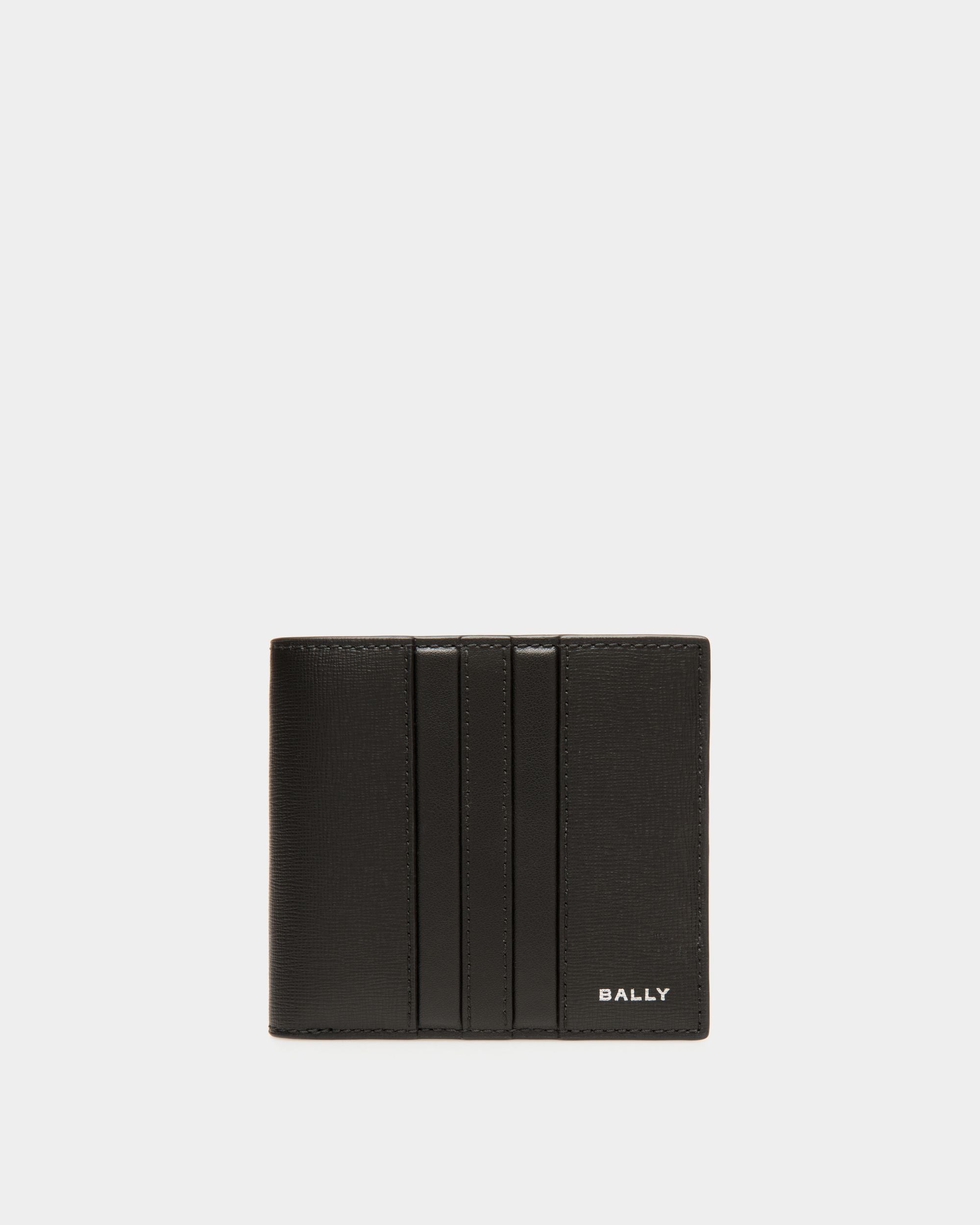 Cartera Plegable Mythos De Piel Reciclada Negra - Hombre - Bally - 01