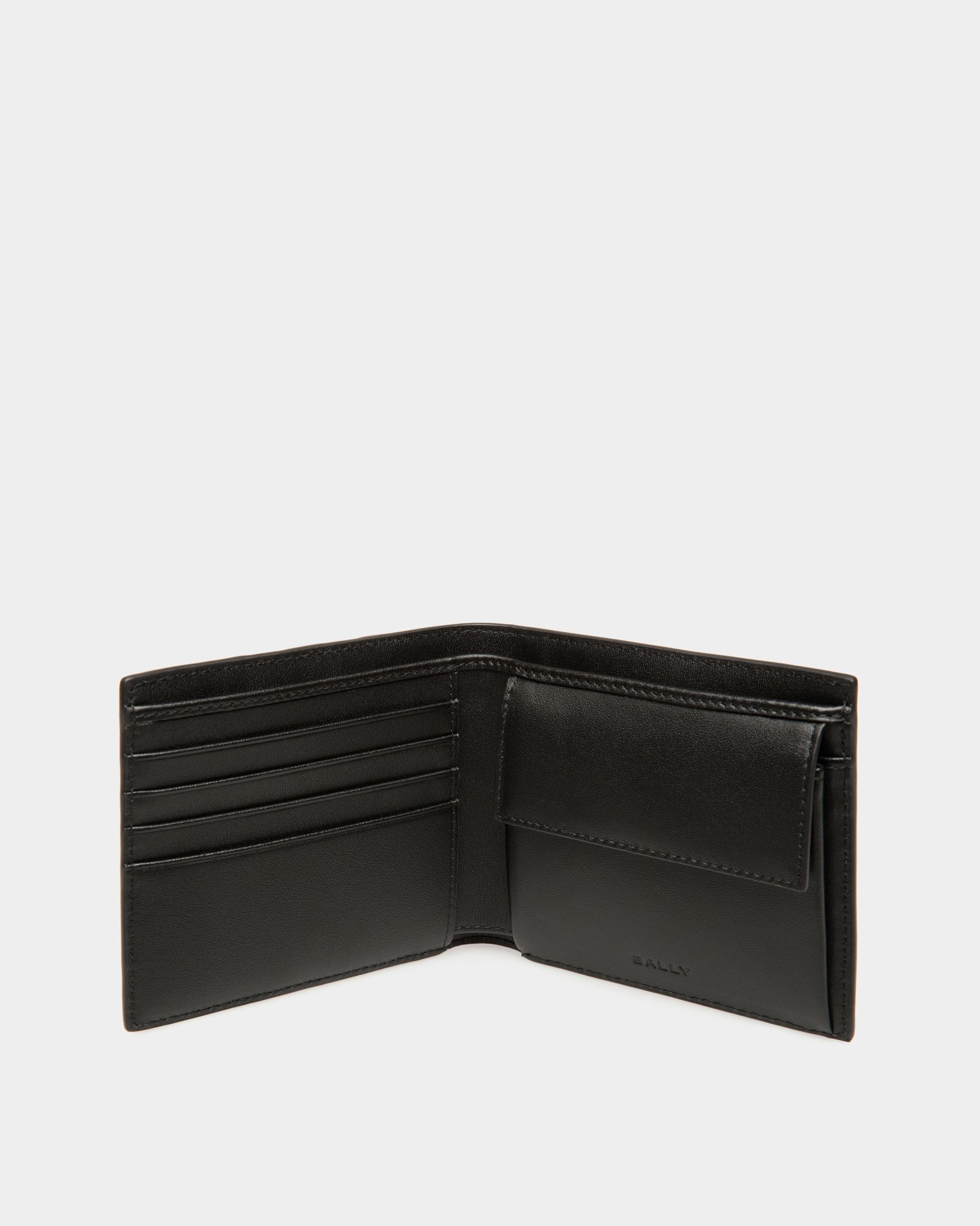 Cartera Plegable Mythos De Piel Reciclada Negra - Hombre - Bally - 03