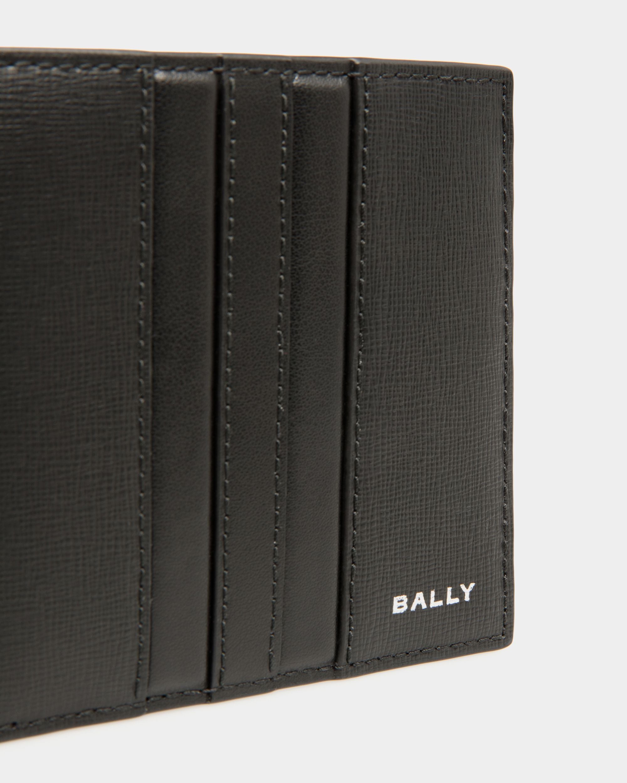 Cartera Plegable Mythos De Piel Reciclada Negra - Hombre - Bally - 04