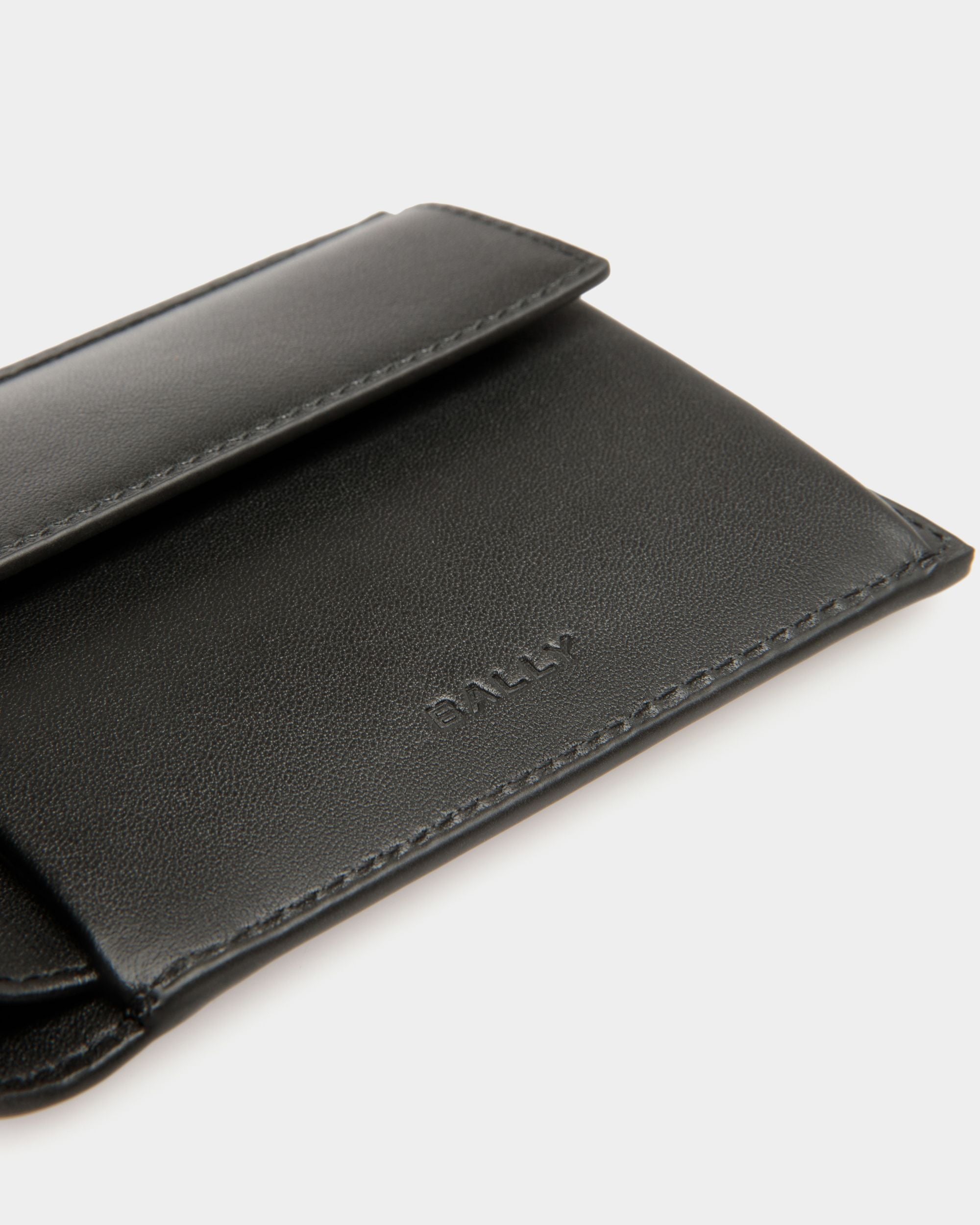 Cartera Plegable Mythos De Piel Reciclada Negra - Hombre - Bally - 05