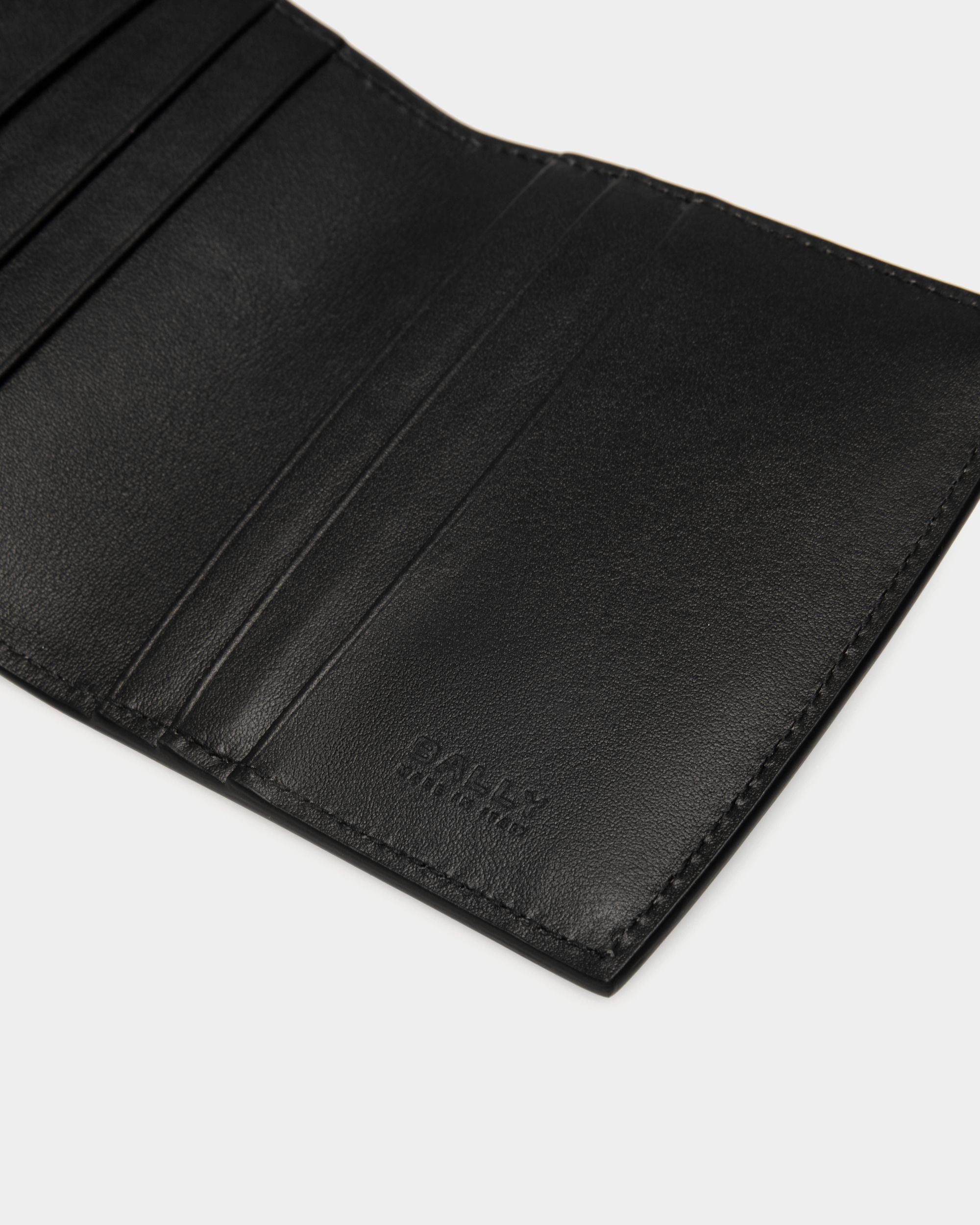 Cartera Plegable Deco De Piel Negra - Hombre - Bally - 05