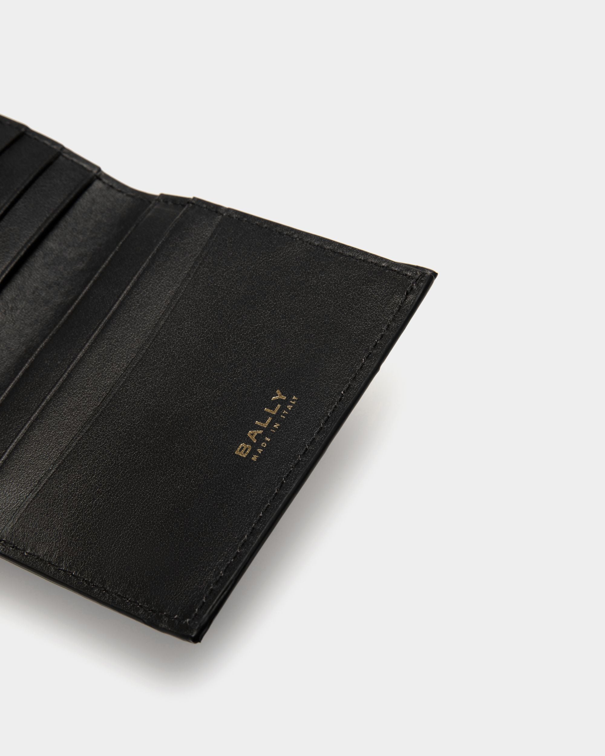 Cartera Plegable Deco De Piel Negra - Hombre - Bally - 05