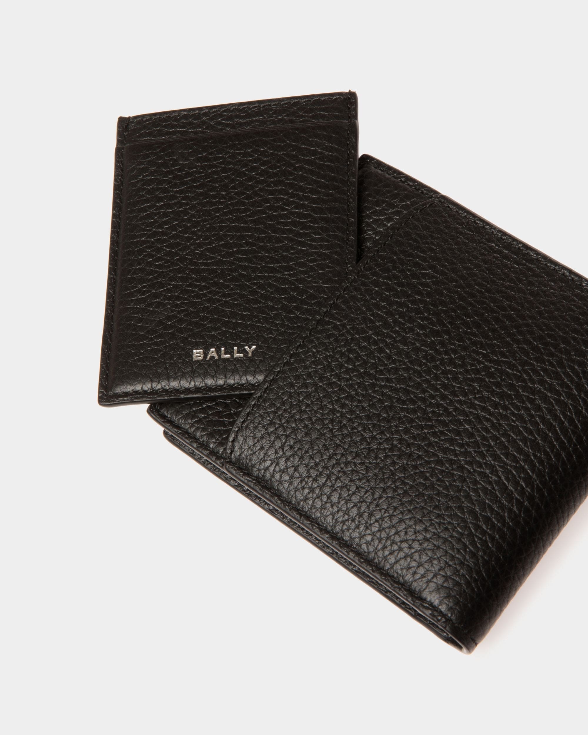 Oeden Bifold in Black Leather - Men's - Bally - 04