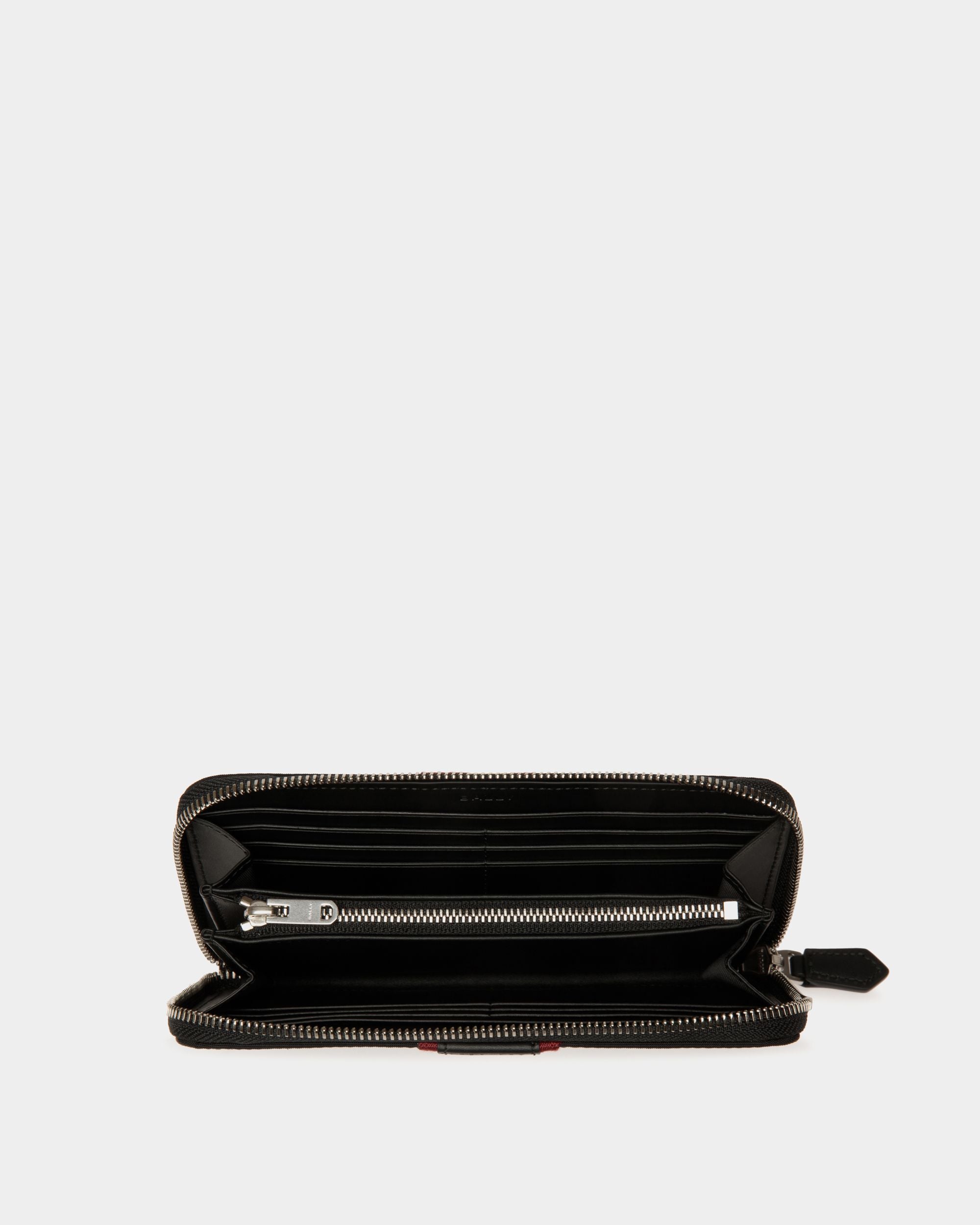 Code Zip Around Wallet in Black Nylon - Men's - Bally - 03