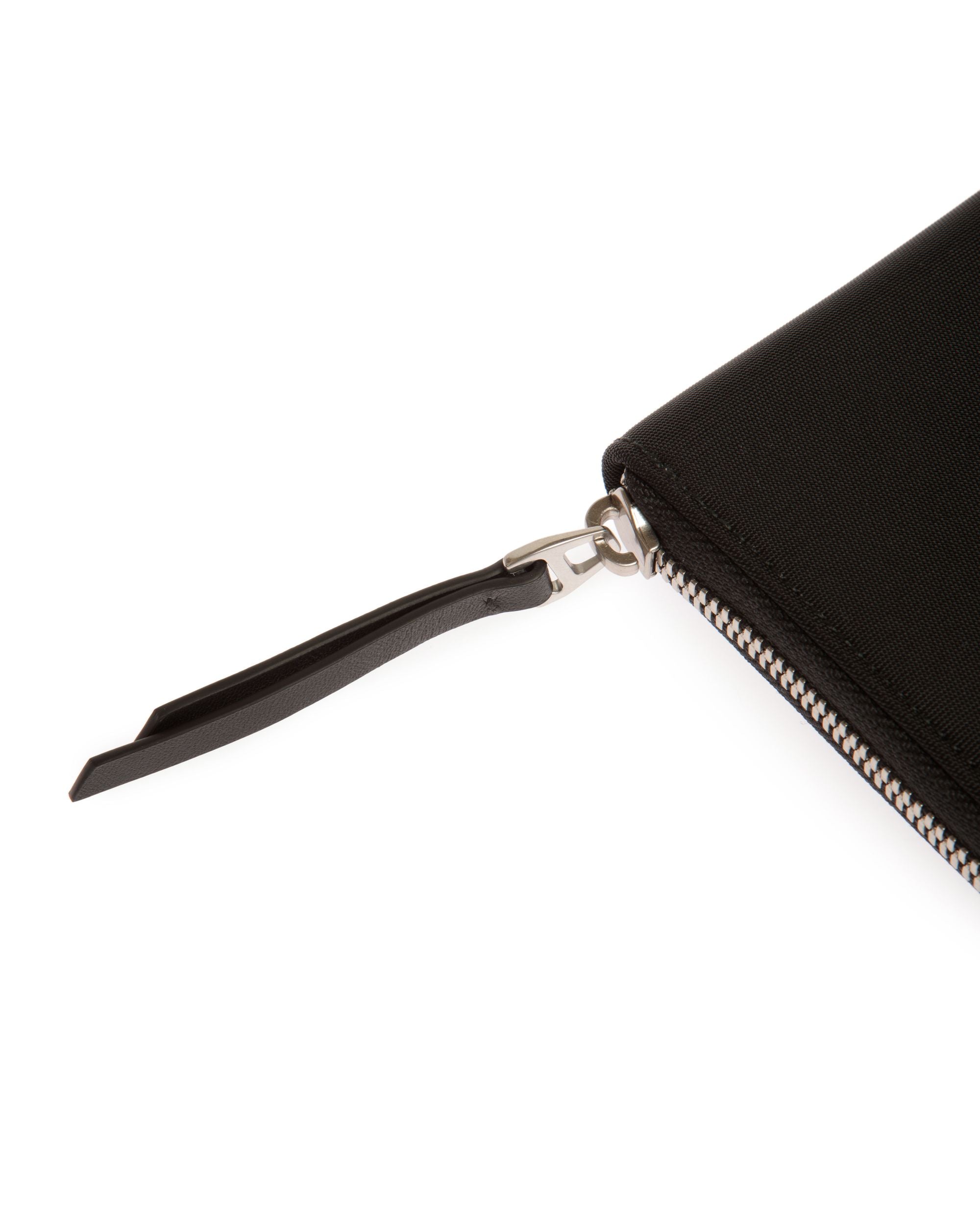 Code Zip Around Wallet in Black Nylon - Men's - Bally - 05