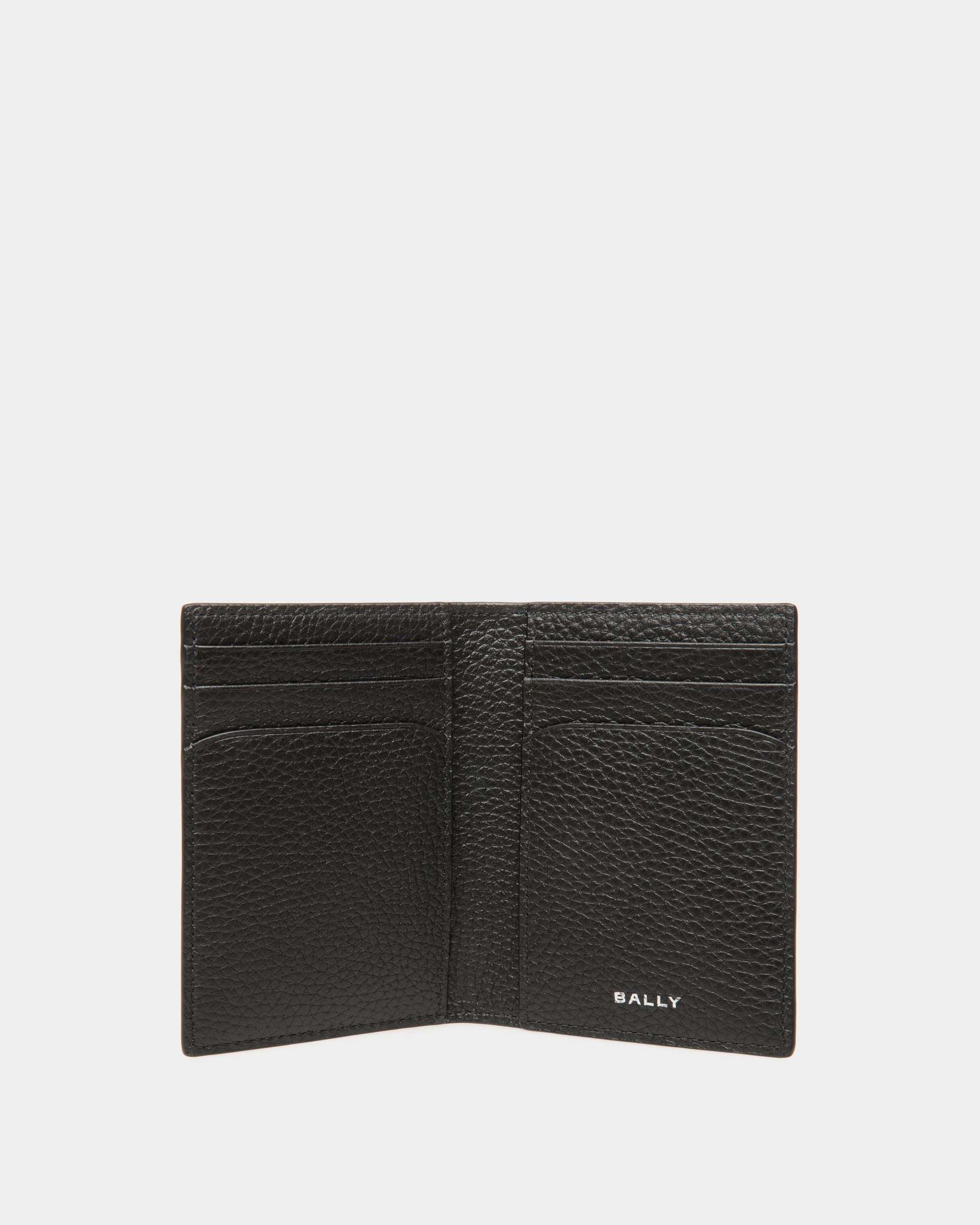 Oeden Bifold Wallet in Black Leather - Men's - Bally - 03