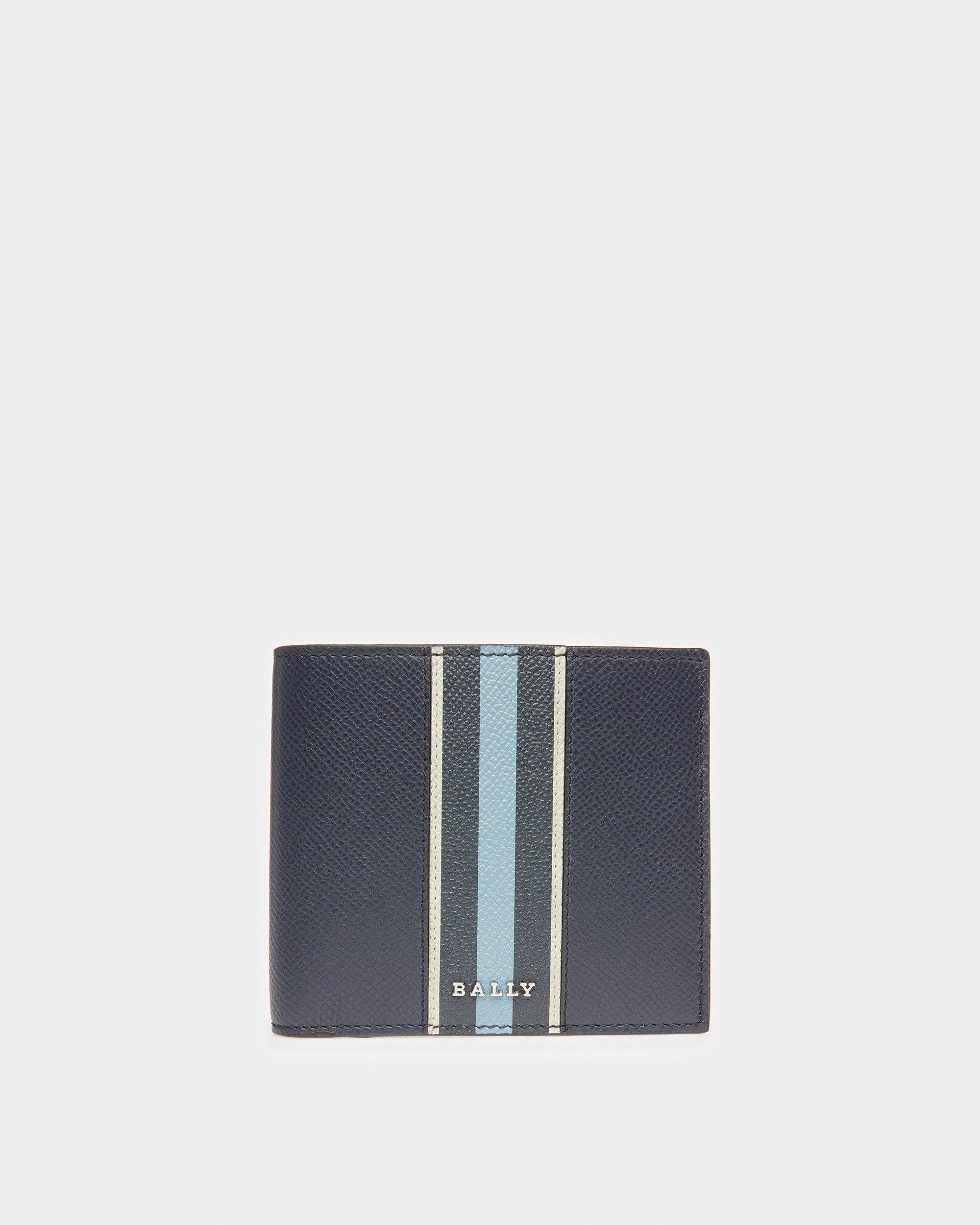Brasai Cartera De Piel En Azul Medianoche Y Azul Claro - Hombre - Bally - 01