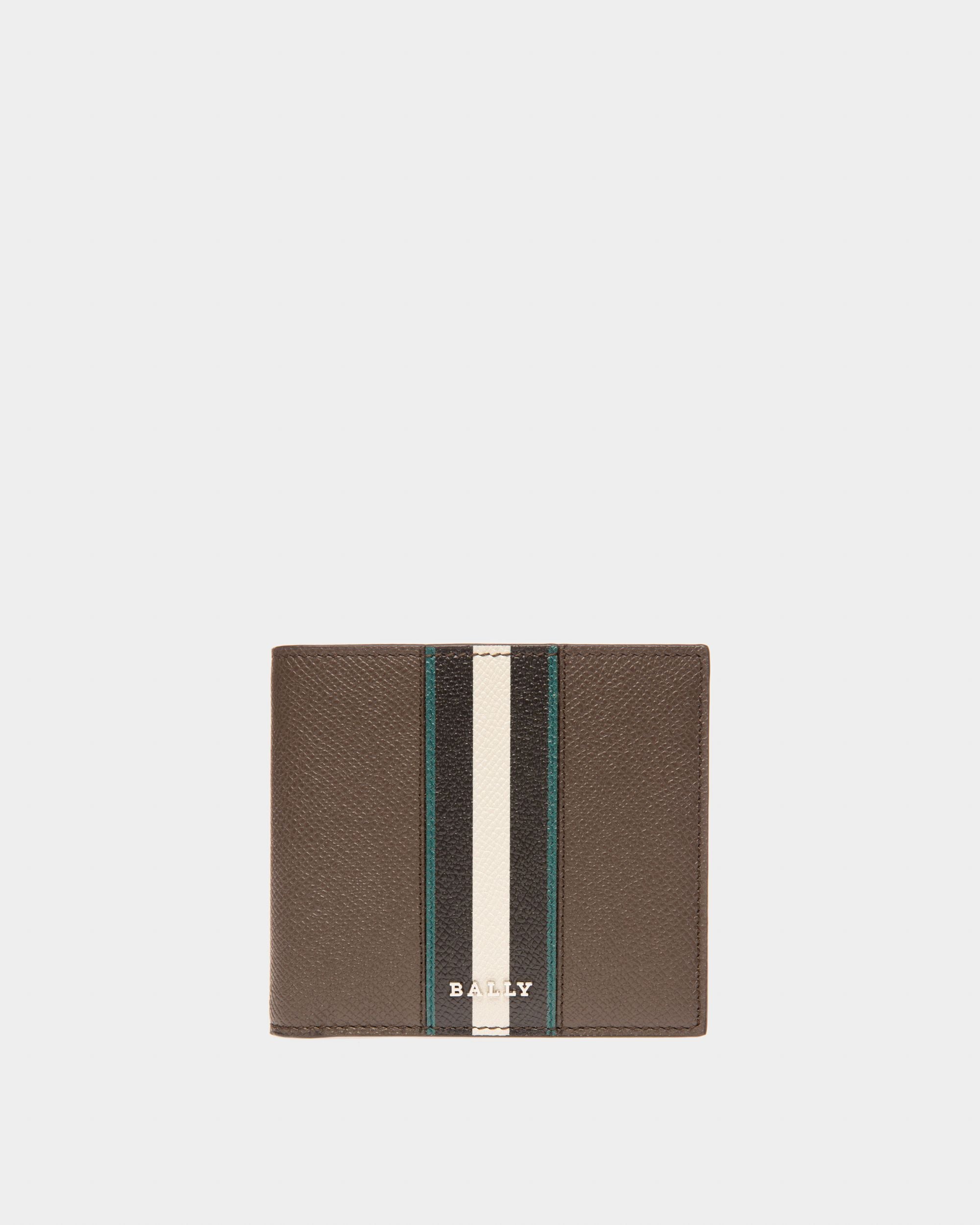 Brasai Leather Wallet In Army Green - Men's - Bally - 01