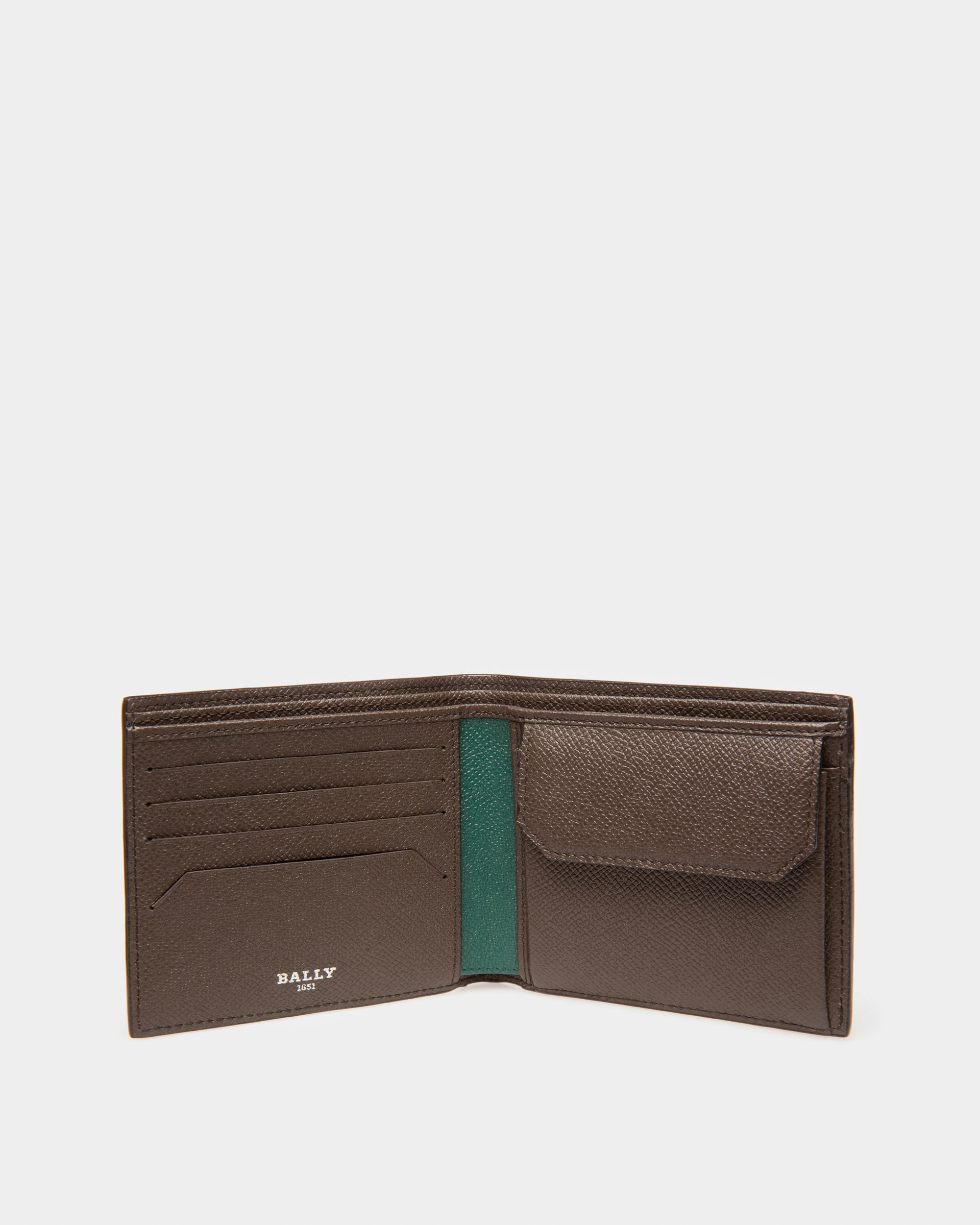 Bribel Leather Coin Wallet In Army Green - Men's - Bally - 03